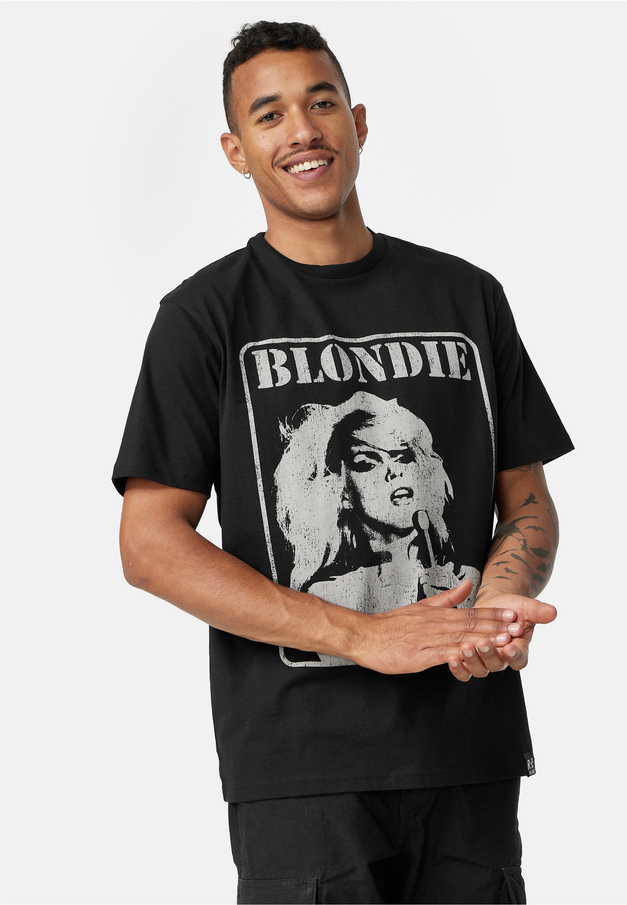 Thumbnail - Recovered T-Shirt "Blondie Heart Of Glass Face Relaxed", 1 Stk. mit angesagtem Blondie-Fotoprint