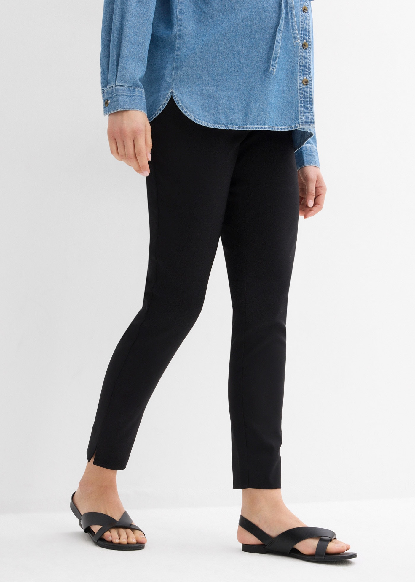 bonprix Umstandshose im Chino-Stil, mit Gummizügen und bequemem Jersey-Einsatz am Bauch