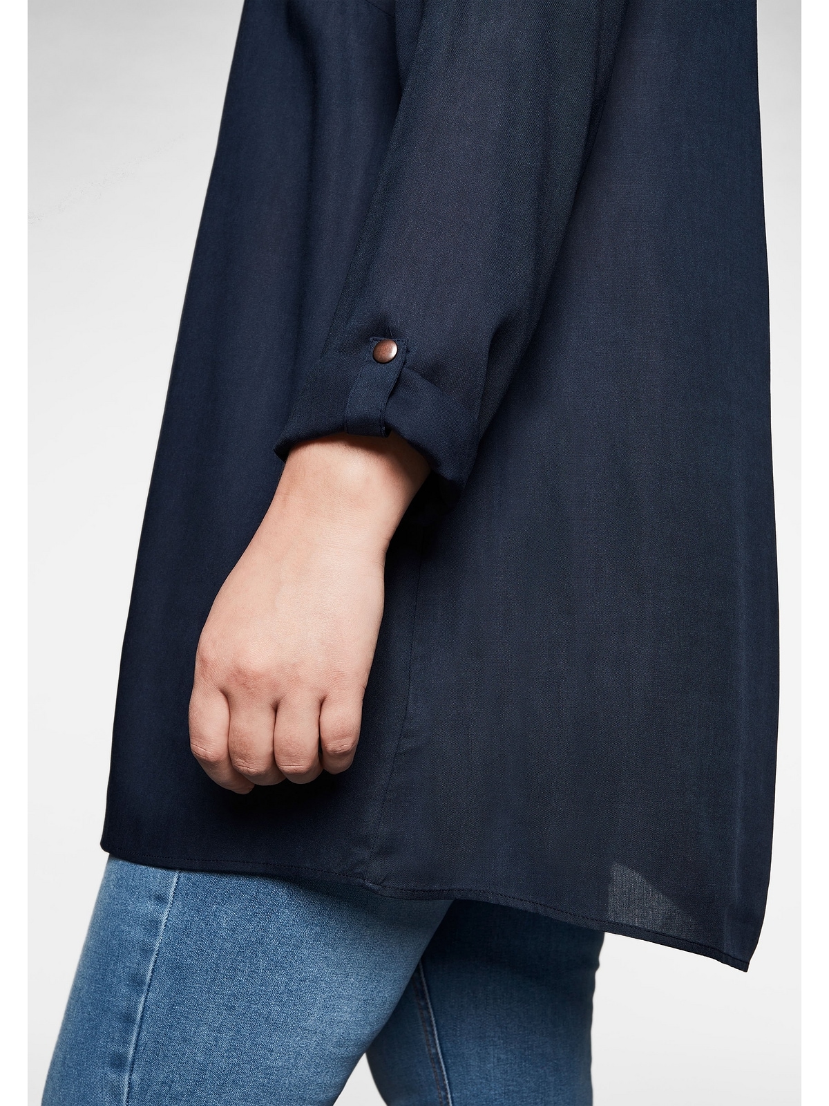Sheego Tunika am »Große Größen«, Ausschnitt in kaufen | Zipper mit BAUR A-Linie
