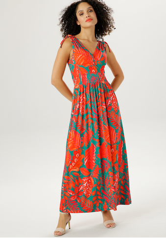 Aniston SELECTED Sommerkleid, mit breiten Trägern zum Raffen - NEUE KOLLEKTION kaufen