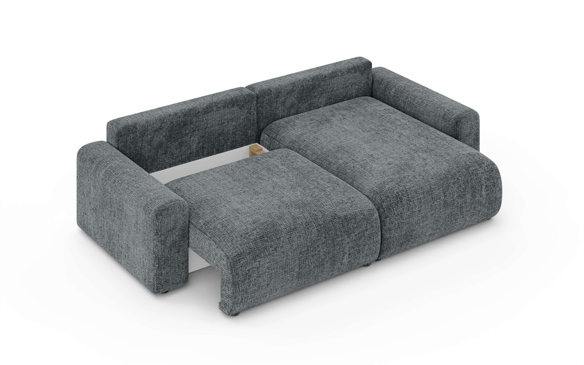 Home affaire Ecksofa »LAKESIDE klein mit Bettfunktion und Bettkasten, B/T/H 235/142/84 cm«, L-Form, Recamiere beidseitig montierbar, mit Wellenunterfederung