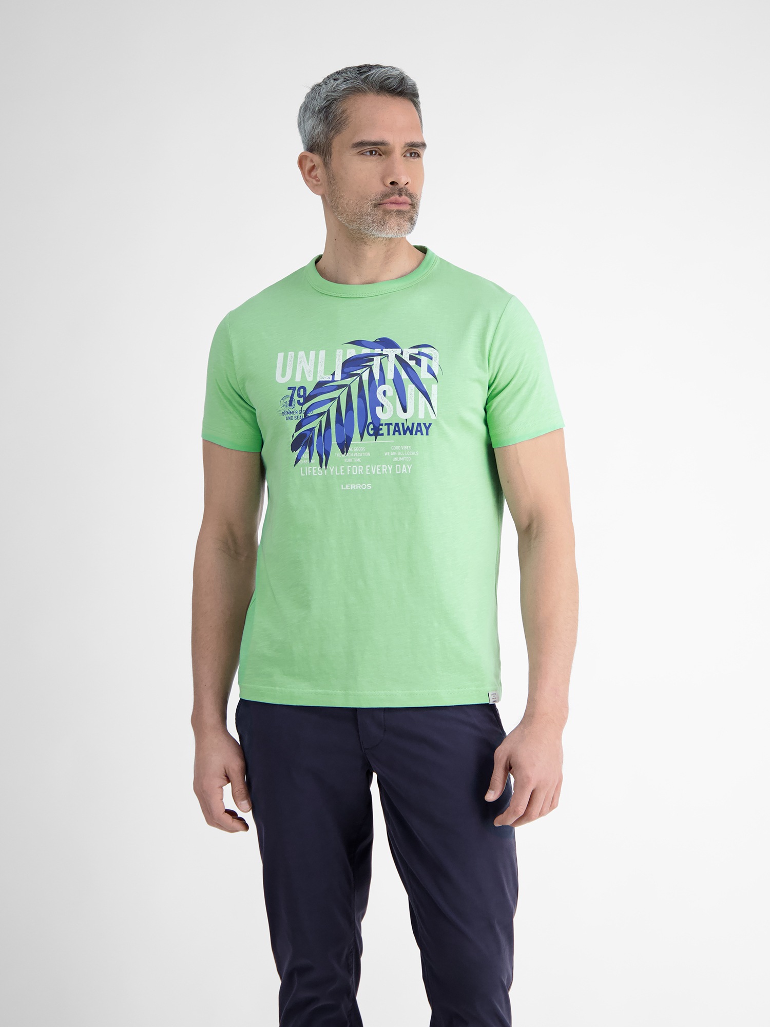 LERROS T-Shirt "LERROS Herren T-Shirt mit Brustprint" günstig online kaufen