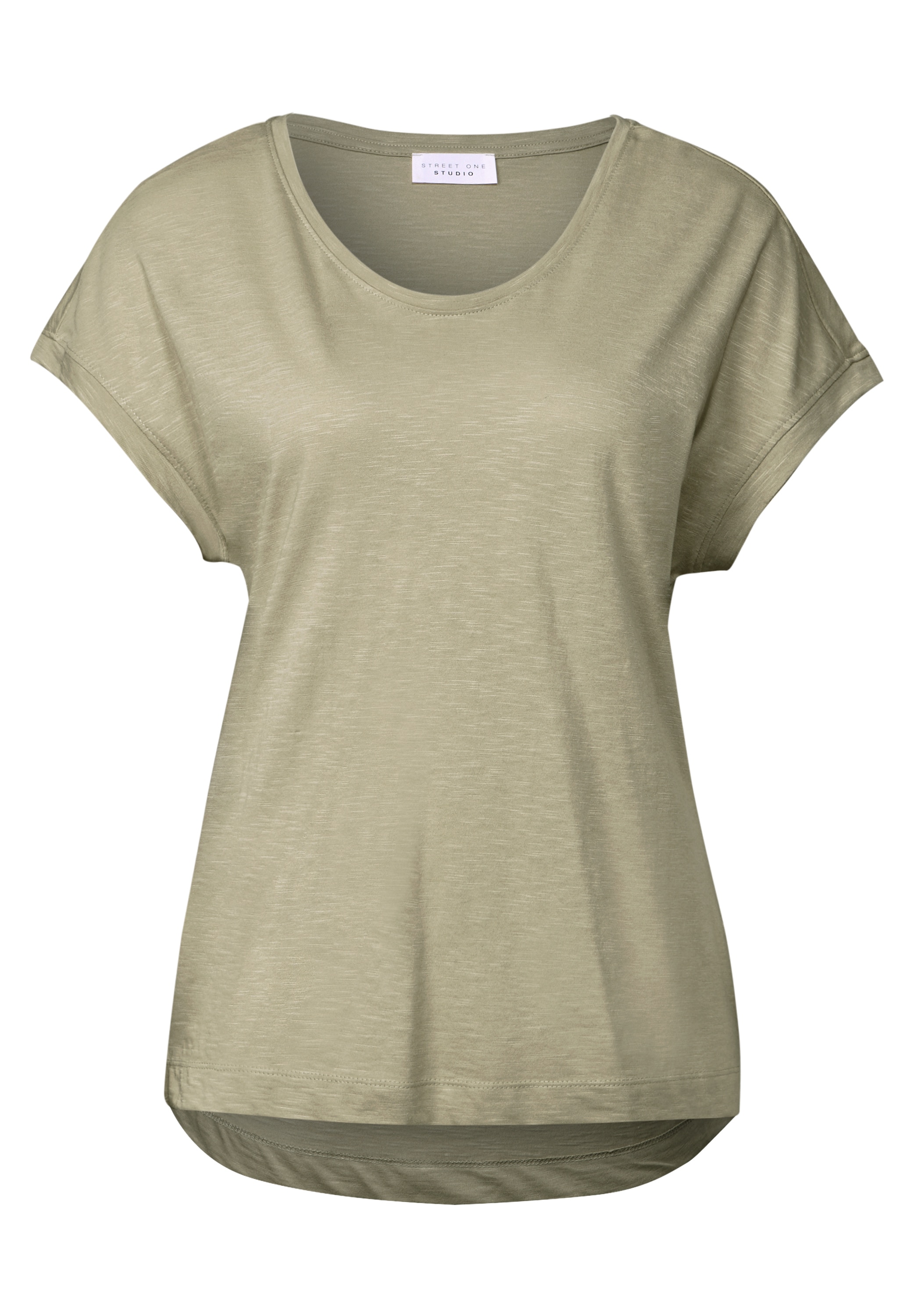 STREET ONE STUDIO V-Shirt, im soften Baumwoll-Mix