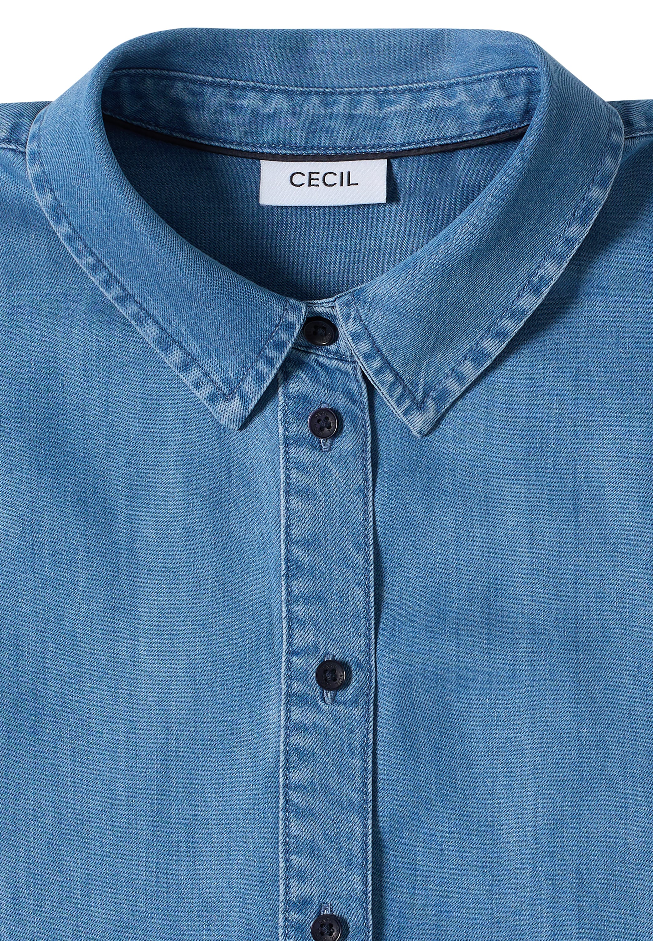 Cecil Jeansbluse mit Knopfleiste