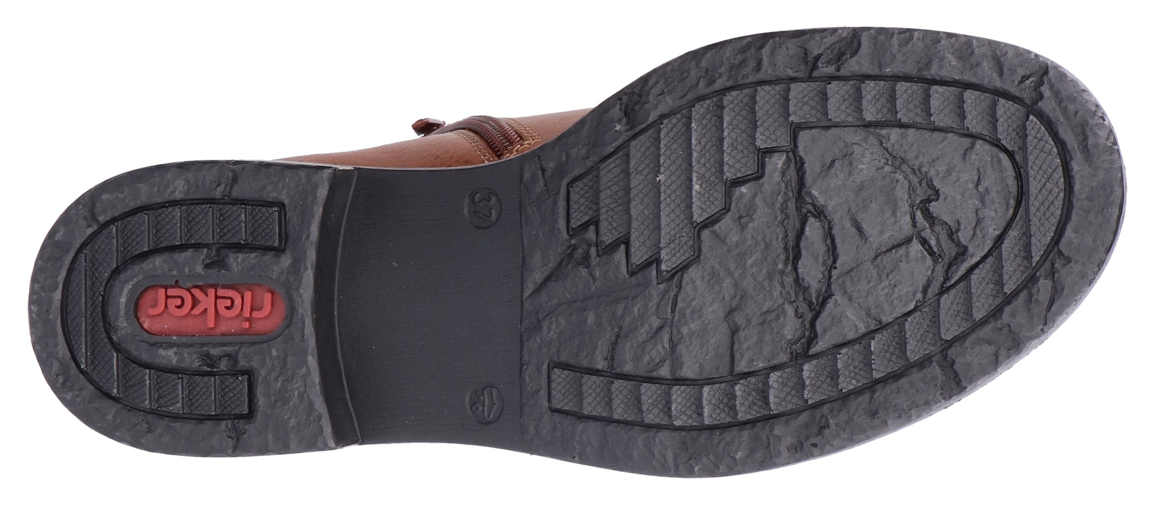 Rieker Schnürstiefelette, Schnürboots, Klassik-Boots, Blockabsatz, in Used-Optik