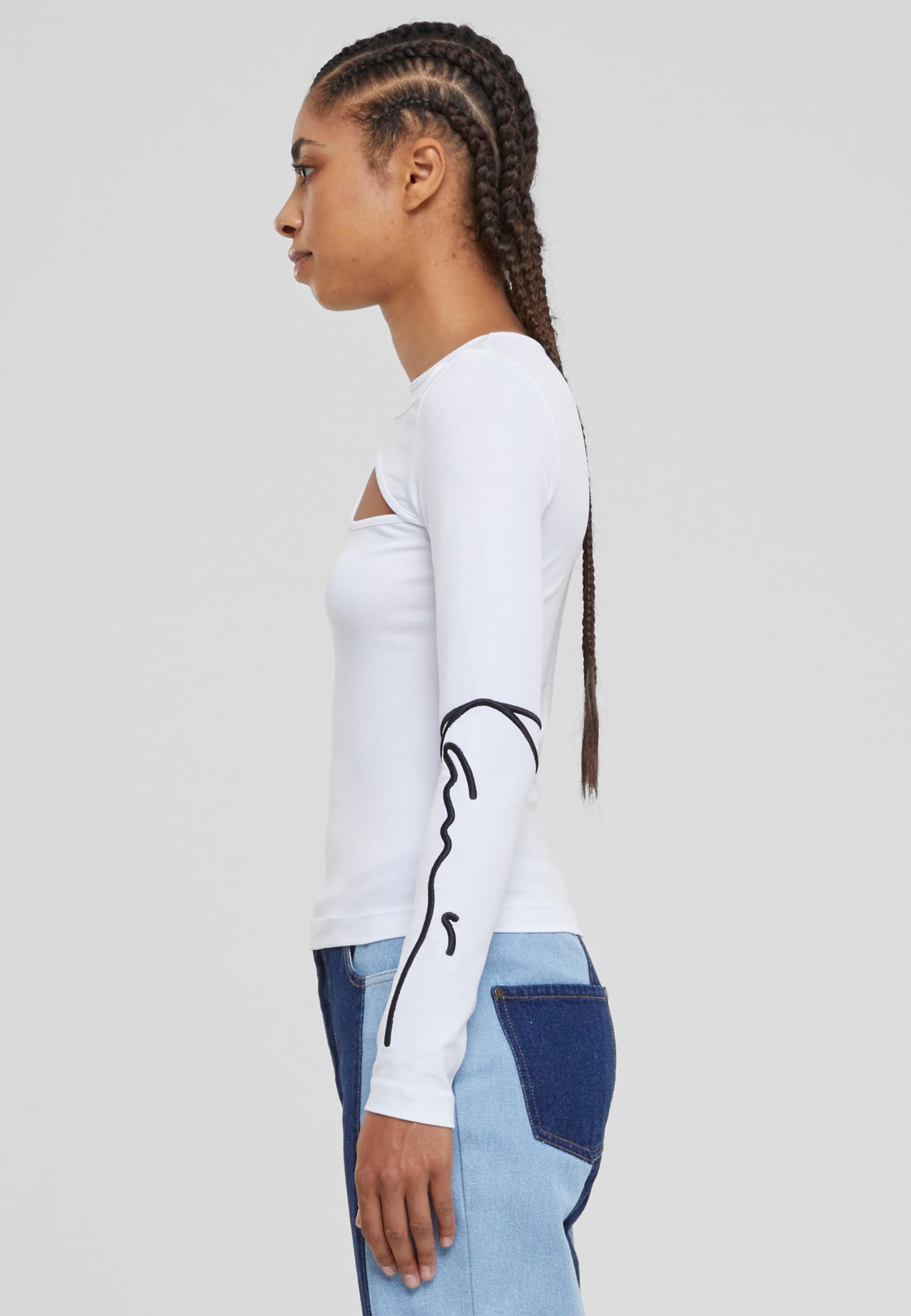 Karl Kani Longsleeve »Karl Kani Damen KW223-011-1 KK Signature Cut Out Tight LS«, (1 tlg.)