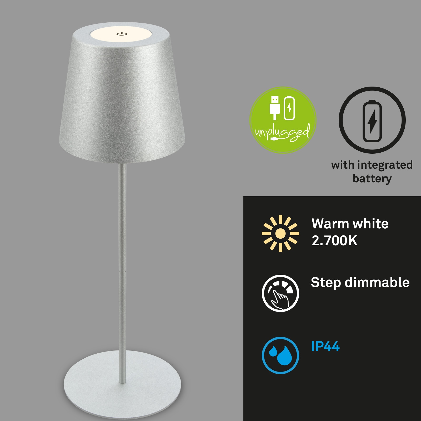 Briloner Leuchten LED Außen-Tischleuchte »Coloris«, Leuchtmittel LED-Modul | LED fest integriert