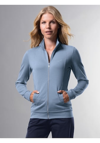 Sweatjacke »TRIGEMA Jacke veredelt mit Kristallsteinen«, (1 tlg.)