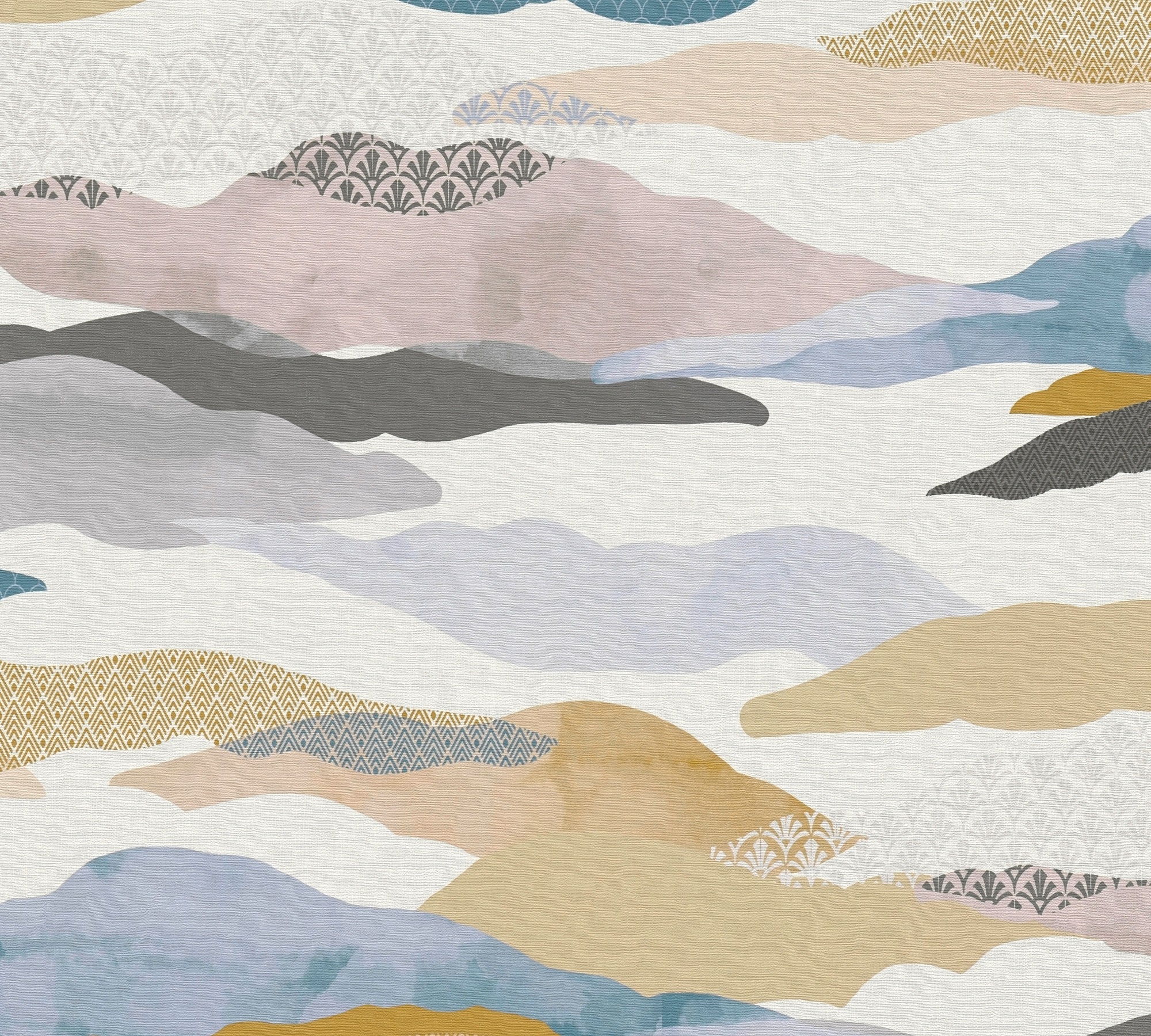 A.S. Création Vliestapete »PintWalls II Grafik-Tapete Mustertapete Wellen Wolken« matt strukturiert Vliestapete Abstrakt für Schlafzimmer Küche Wohnzimmer Grafik Design