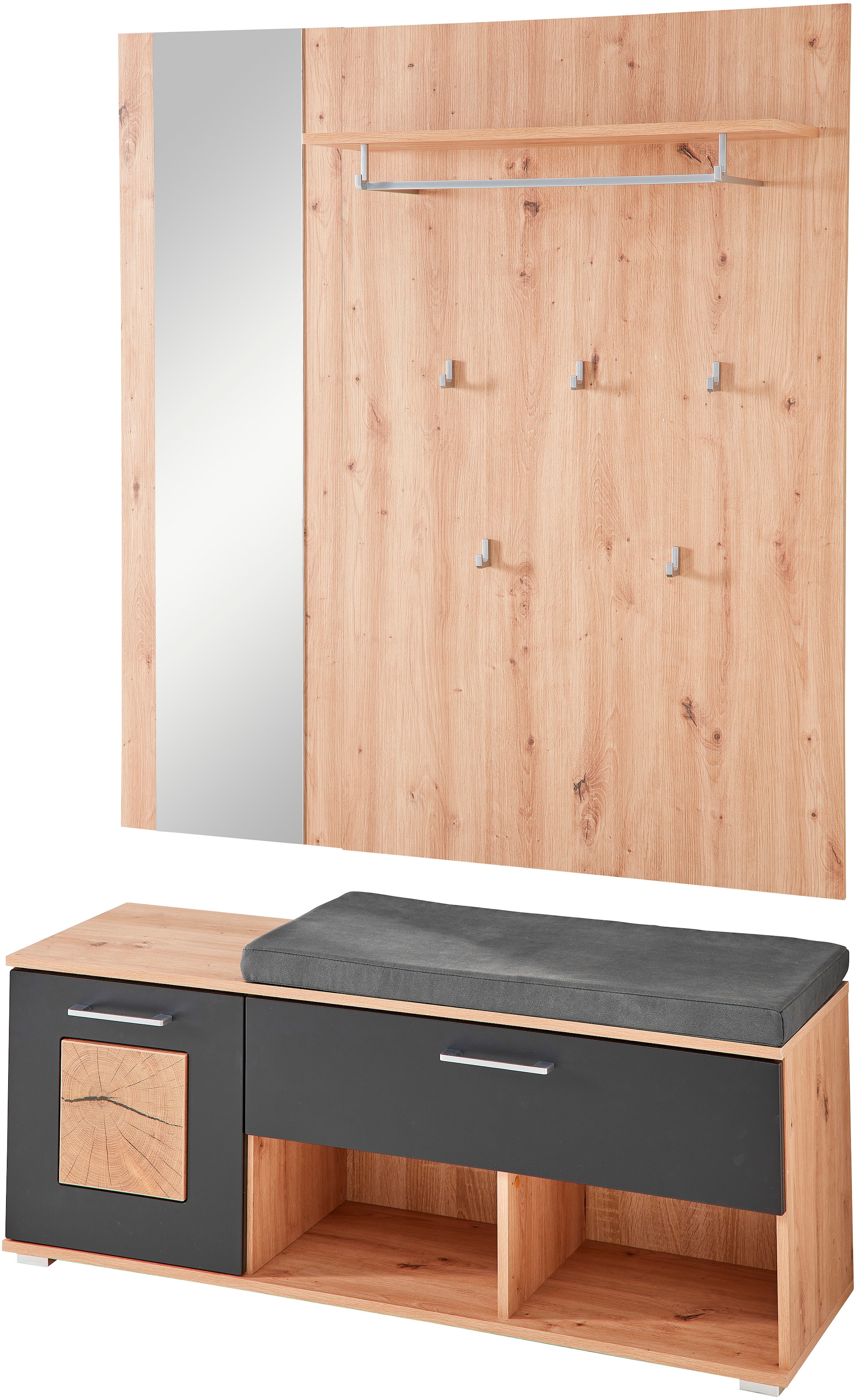 Innostyle Garderobenset "Fun", Gr. (B/H/T) 126x193x38cm, 2-teilig: Sitzbank günstig online kaufen
