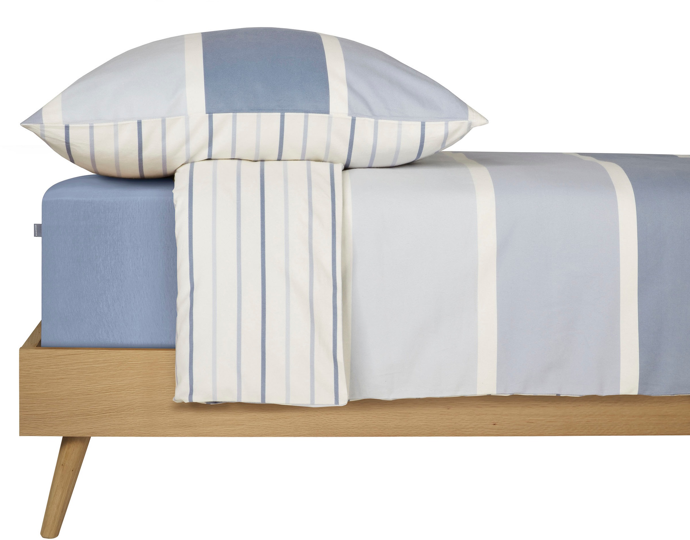Schiesser Wendebettwäsche »Brody aus weicher Baumwolle mit klassichen Streifen«, Made in Green