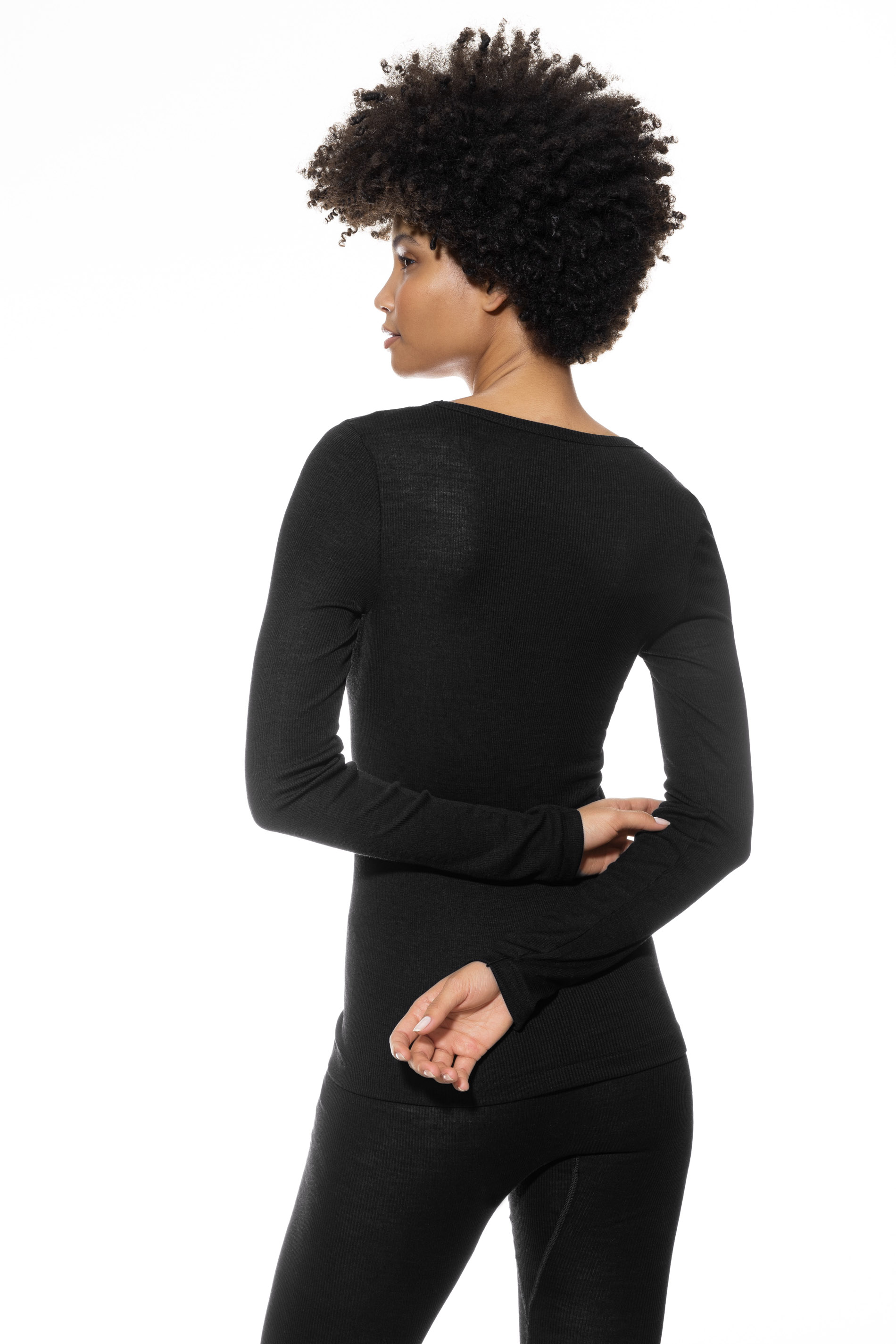 Thumbnail - Mey Langarmshirt "Wool Love" schmale Passform, Langarm, Rundhals-Ausschnitt, Merino-Schurwolle