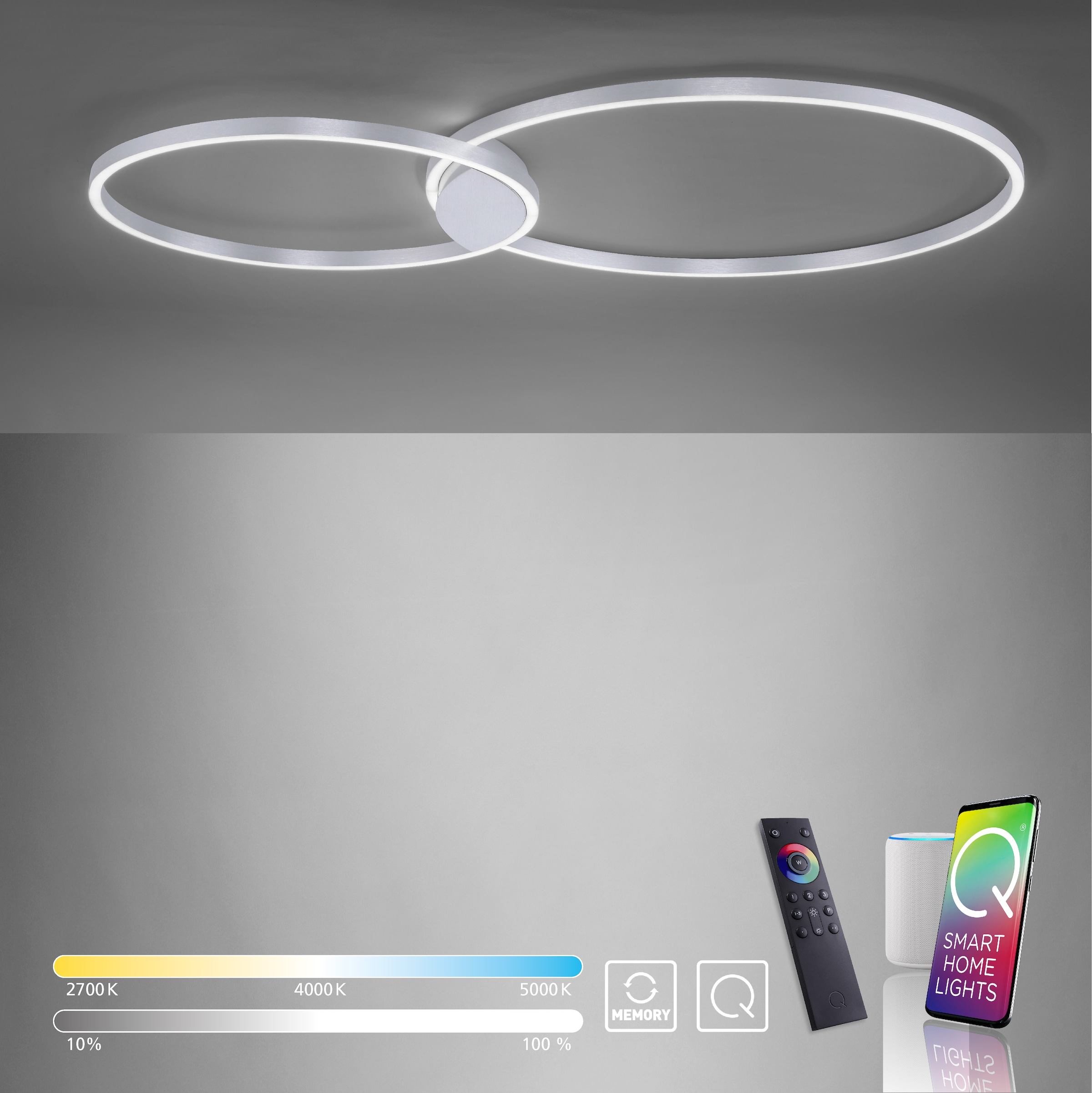 Neuhaus Q SMART HOME LIGHTS LED Deckenleuchte »Q-KATE« LED-Board 1 Stk. warmweiß - kaltweiß