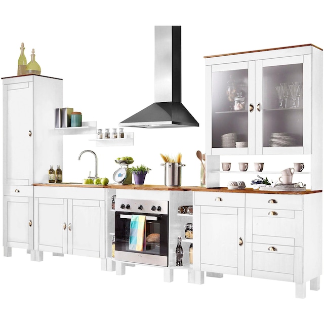Home affaire Küchenzeile »Oslo«, Breite 350 cm, in 2 Tiefen, ohne E-Geräte  | BAUR