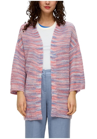 Cardigan, in Woll-Optik und 3/4 Arm