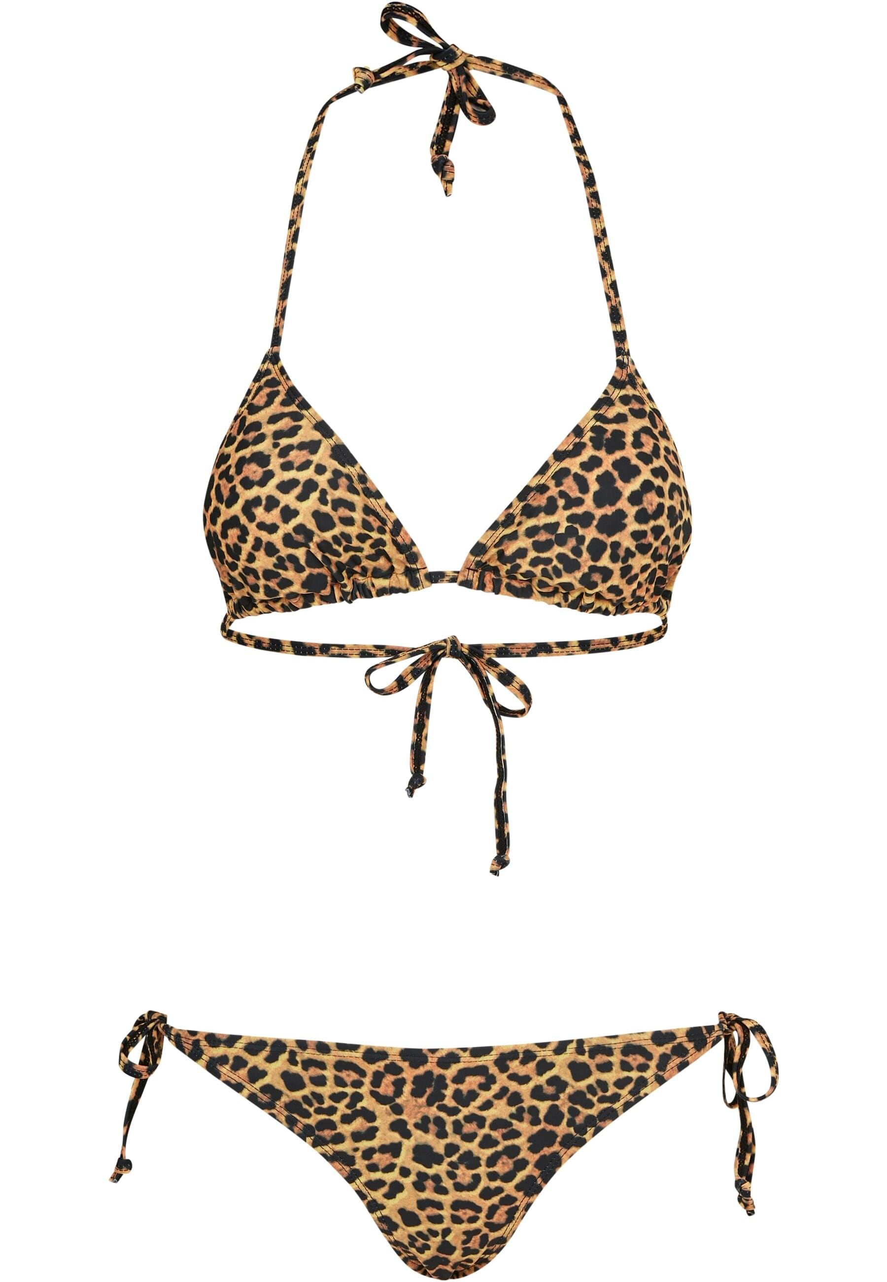 URBAN CLASSICS Triangel-Bikini "Urban Classics Damen Ladies Animal Bikini"