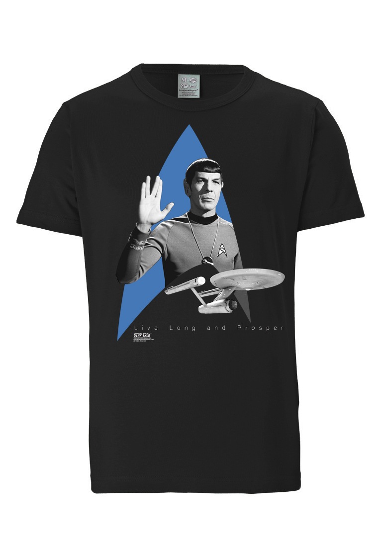 T-Shirt LOGOSHIRT "Spock", Herren, Gr. XXL, schwarz, 100% Baumwolle, bedruckt, normal, Rundhals, Shirts T-Shirt, mit coolem Frontdruck 2