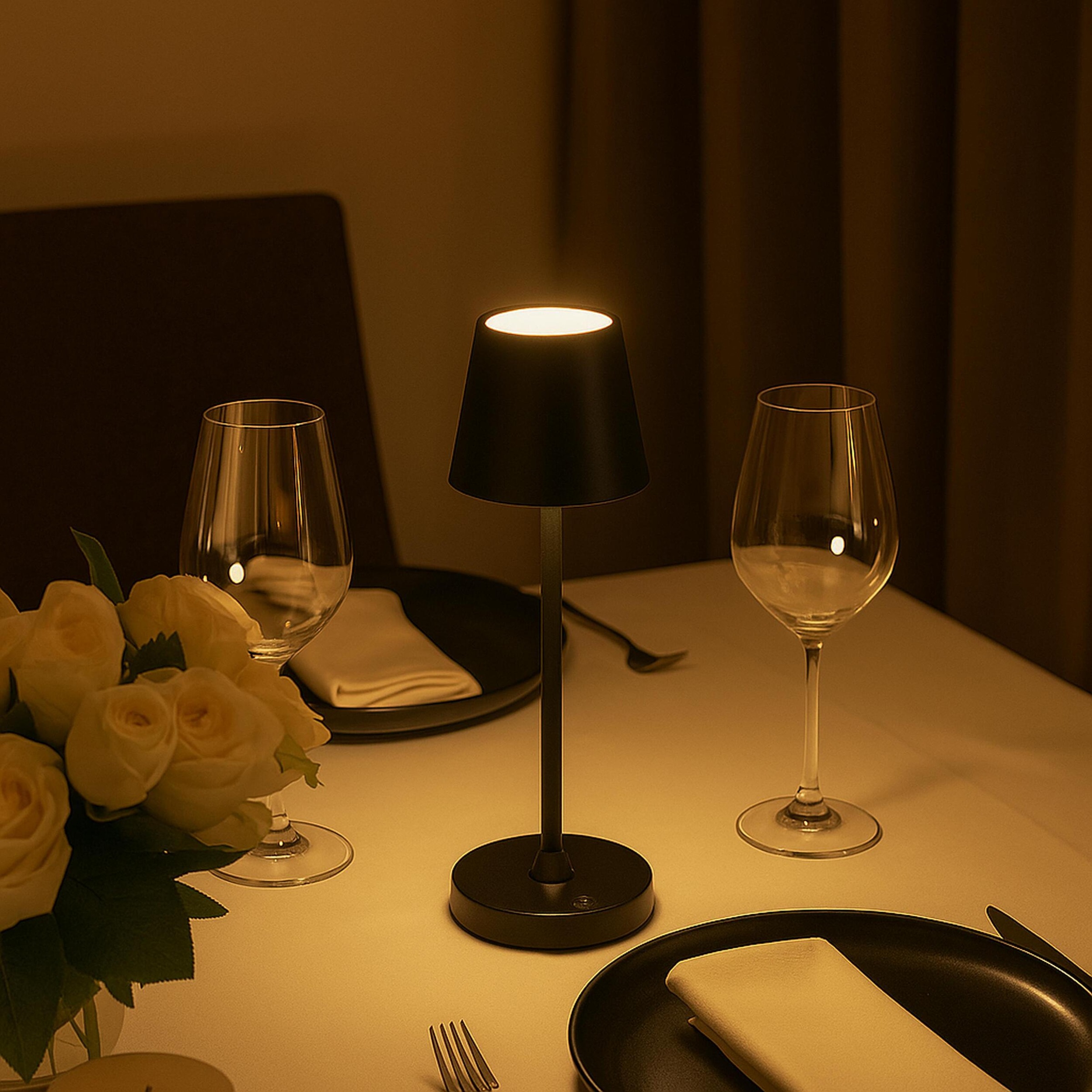 Brilliant LED Tischleuchte »Elora« LED-Modul 1 Stk. Warmweiß LED Akku Leuchte, 220 lm, 2700 K, Wireless Charging, dimmbar