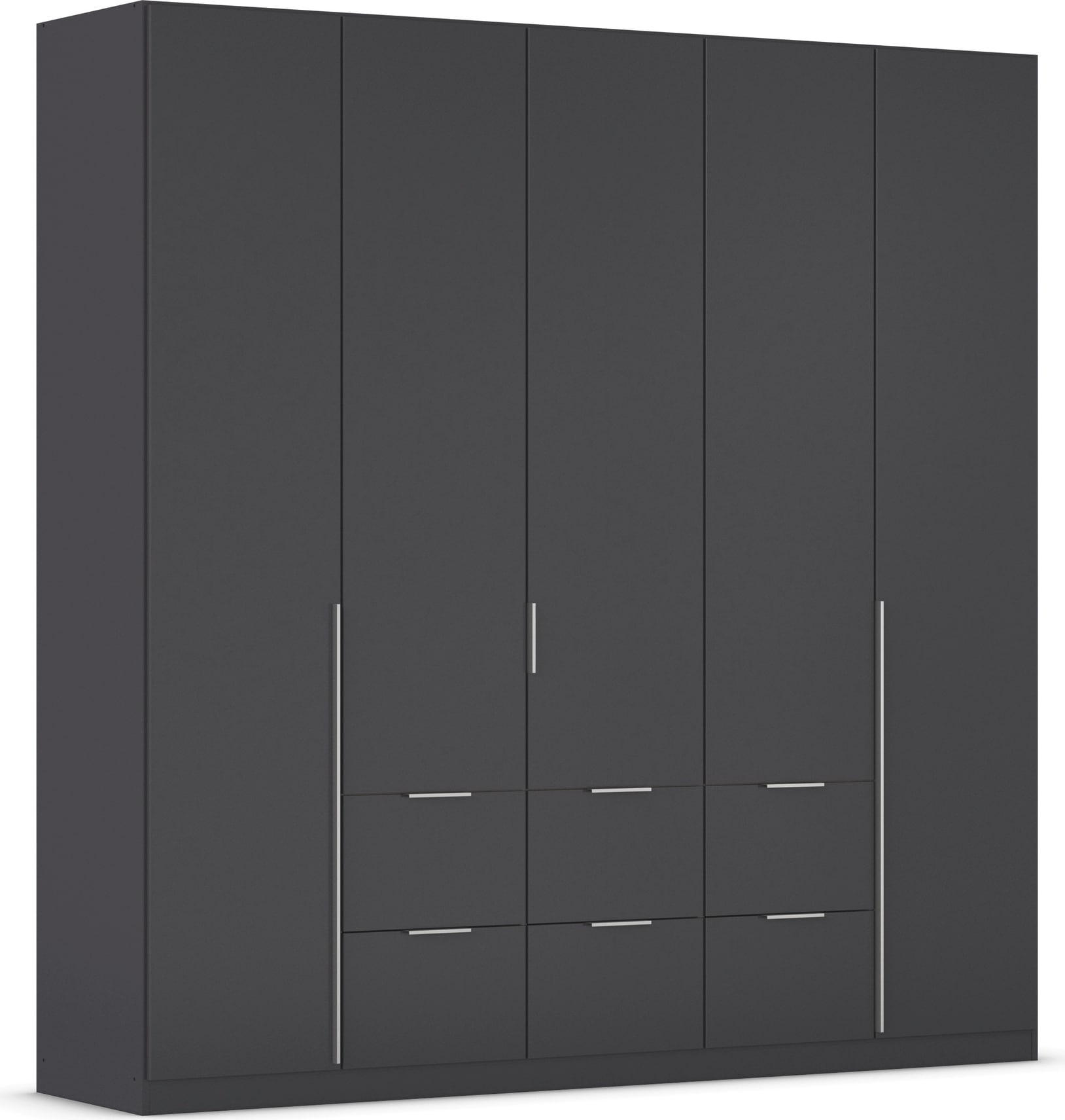 OTTO home Drehtürenschrank "Kleiderschrank Schrank Garderobe AGORDO mit Dekor- oder Hochglanzfront" in zwei Griff-Farben, Breite 226 cm, mit Außenschubkästen, Serie in 7 Breiten und 2 Höhen MADE IN GERMANY