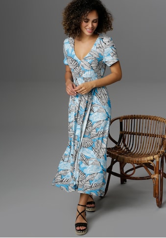 Aniston SELECTED Sommerkleid, mit Smok-Einsatz in der Taille - NEUE KOLLEKTION kaufen