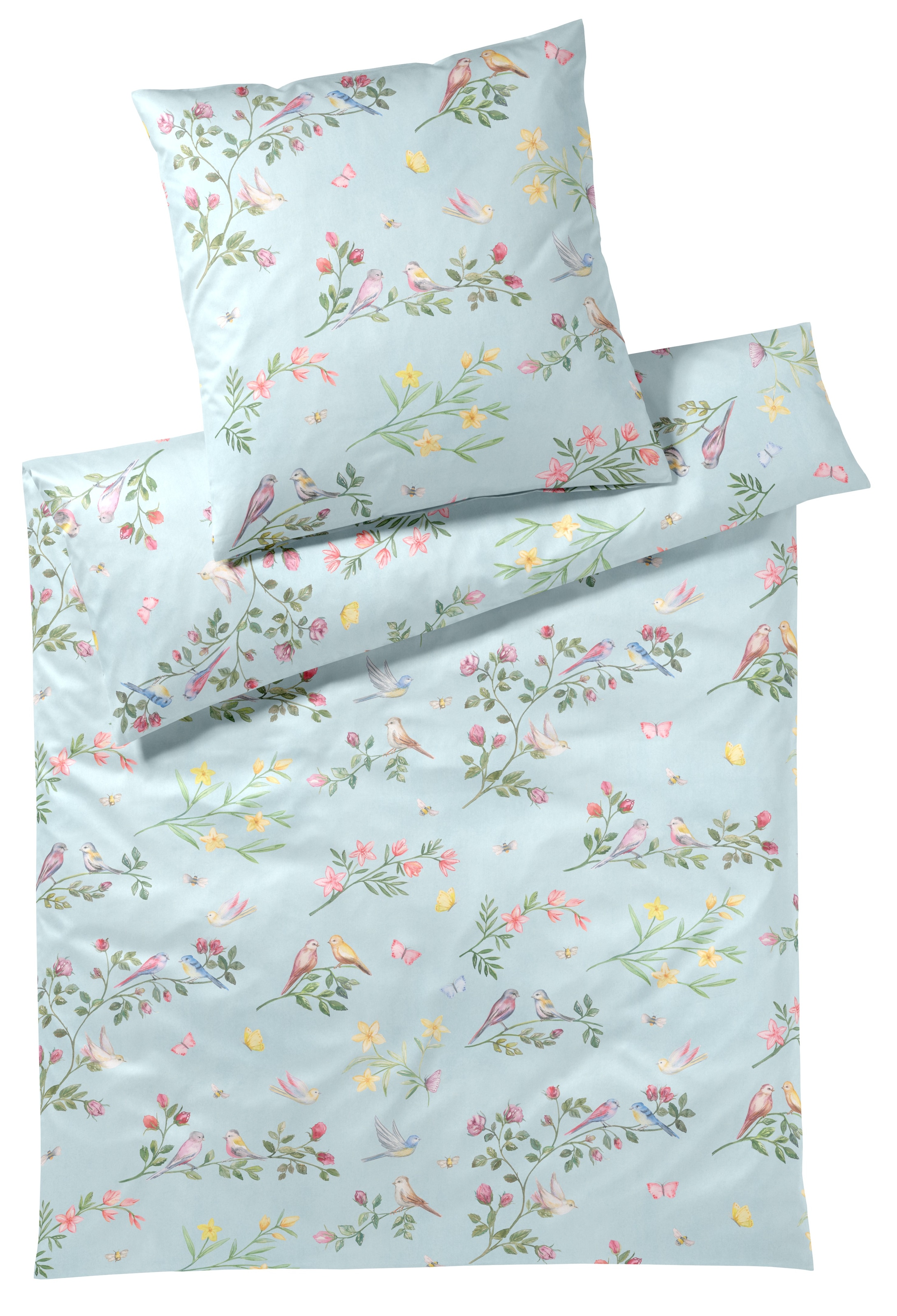 Elegante Bettwäsche "Songbird" 2 Stk. angenehmes Hautgefühl günstig online kaufen