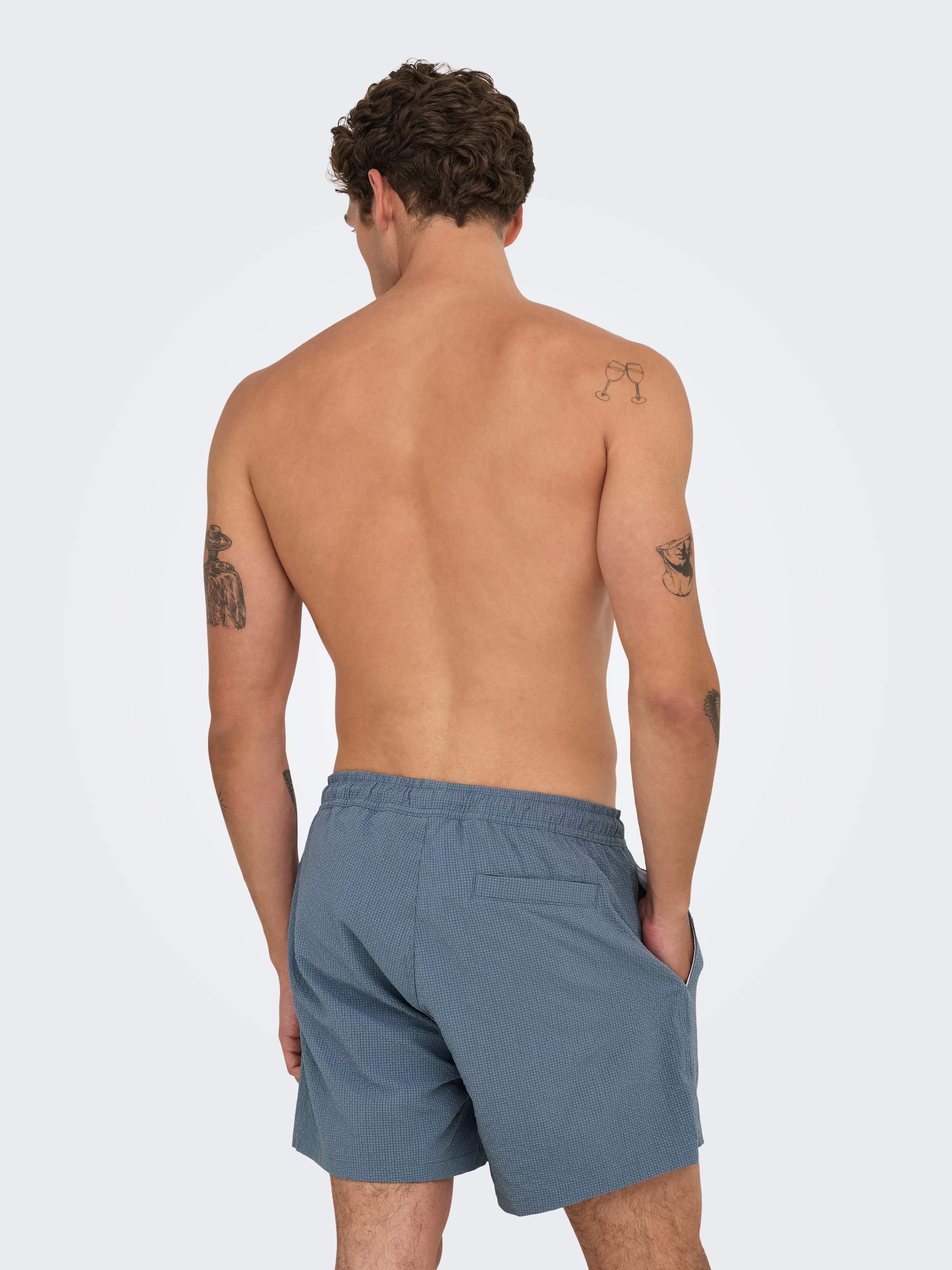 ONLY & SONS Badeshorts »ONSTED LIFE SOLID SEERSUCKER SWIM NOOS«