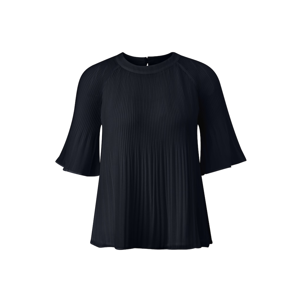 s.Oliver BLACK LABEL Chiffonbluse, mit Plisseefalten