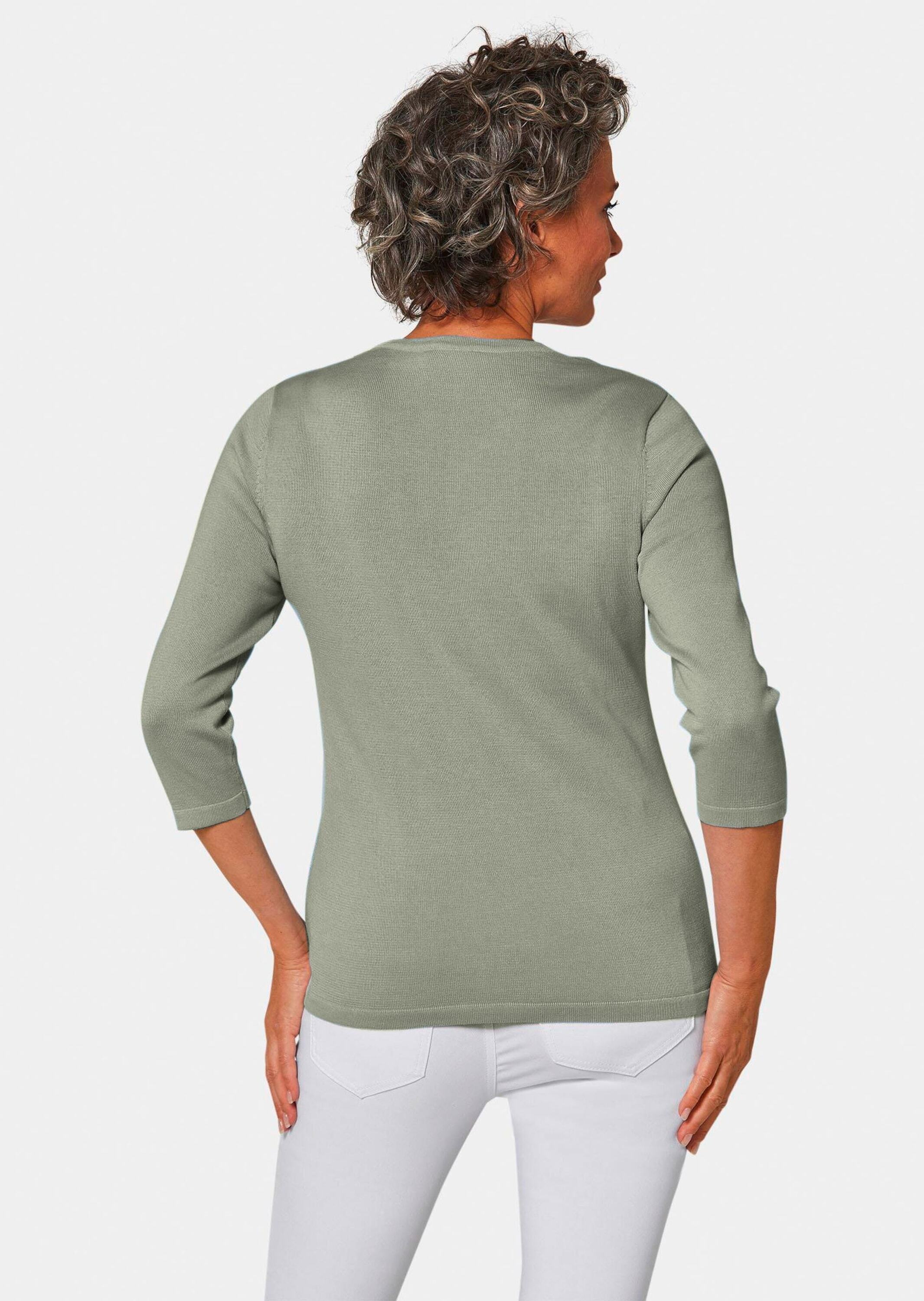 GOLDNER Rundhalspullover »V-Pullover Pullover in hochwertiger Qualität«