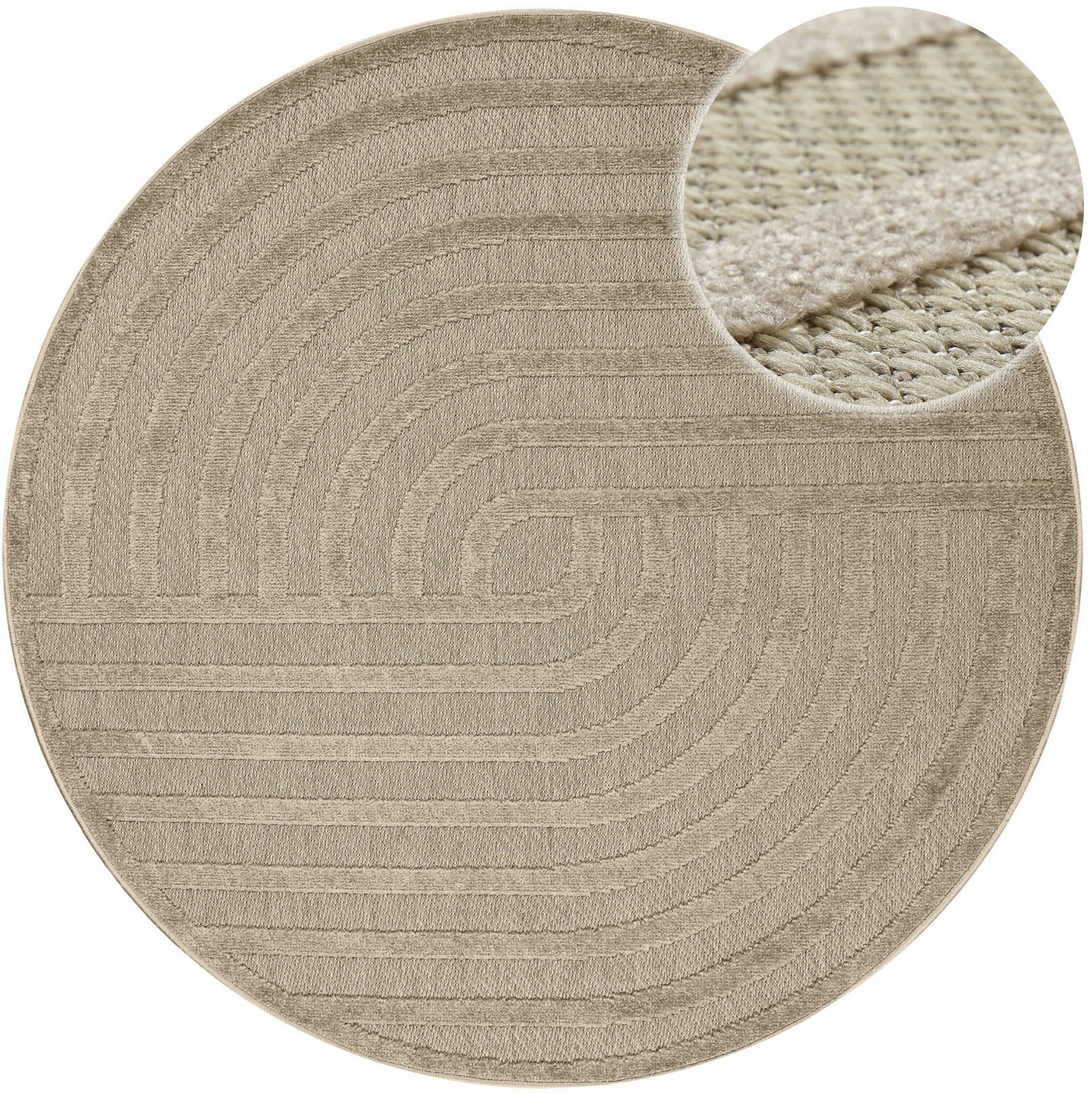 OTTO home Outdoorteppich "Tamsin" rund 6 mm Höhe In- und Outdoor Teppich, w günstig online kaufen