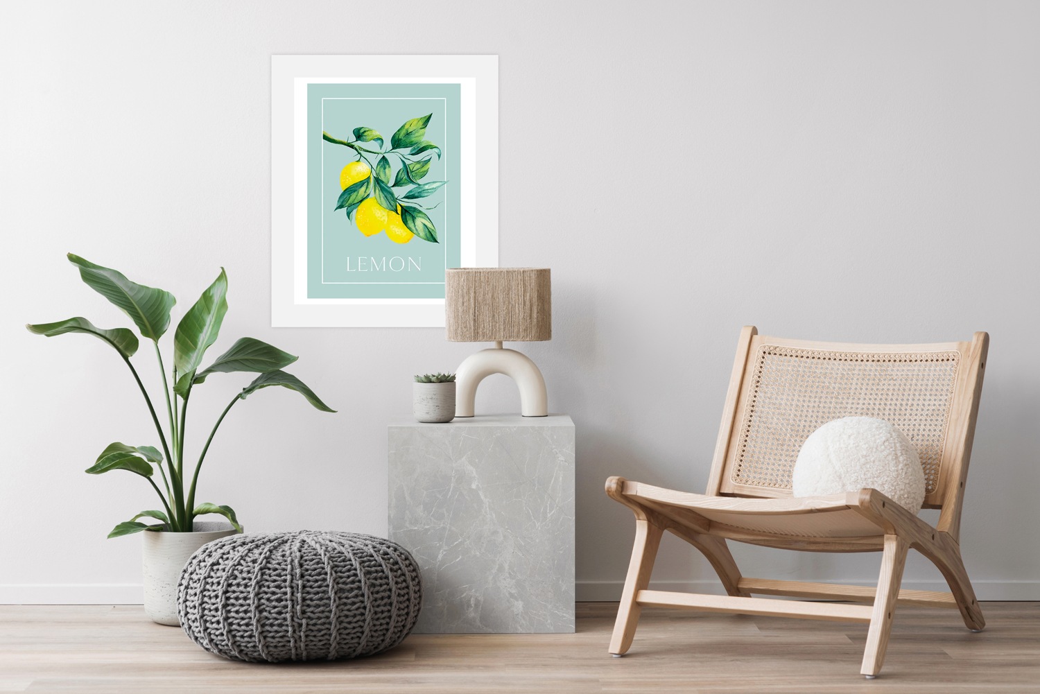 queence Poster "Lemon - Zitronenzweig", Abstrakt-Figuren-Obst-Obst Bilder-S günstig online kaufen