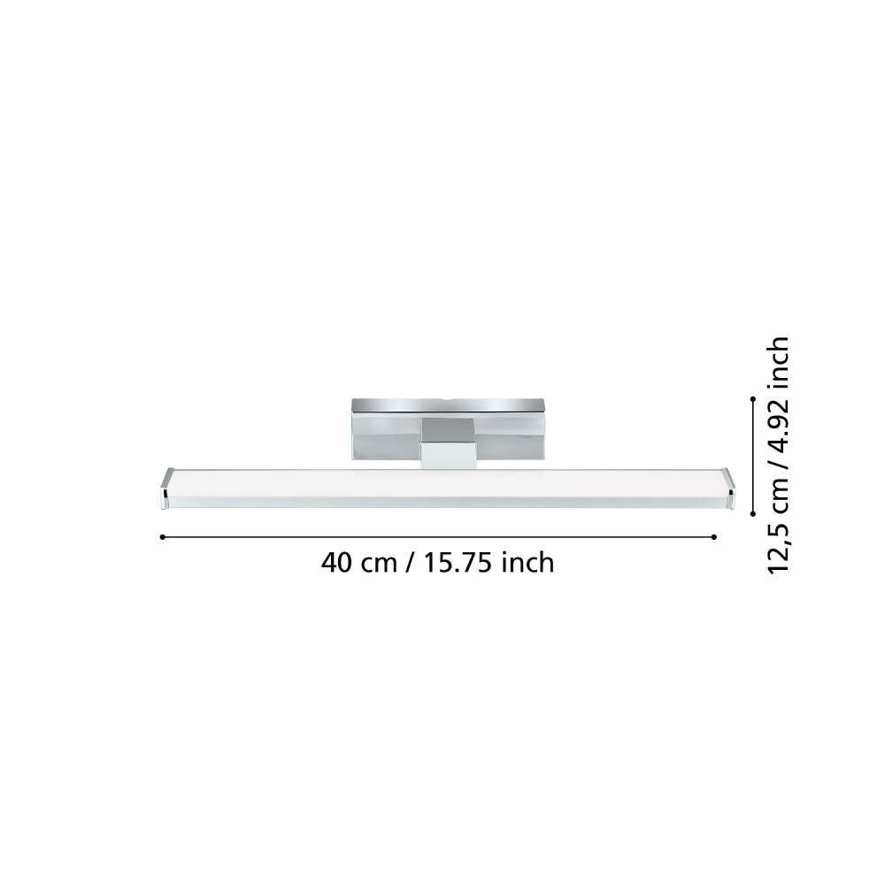 EGLO Spiegelleuchte »PANDELLA 1 Wandlampe, Badezimmerlampe, chrom, silber, weiß, IP44«, 1 flammig, Leuchtmittel LED-Board | LED fest integriert, LED, Bad, Badezimmer, klassisch, modern, minimalistisch, 40x12x4cm