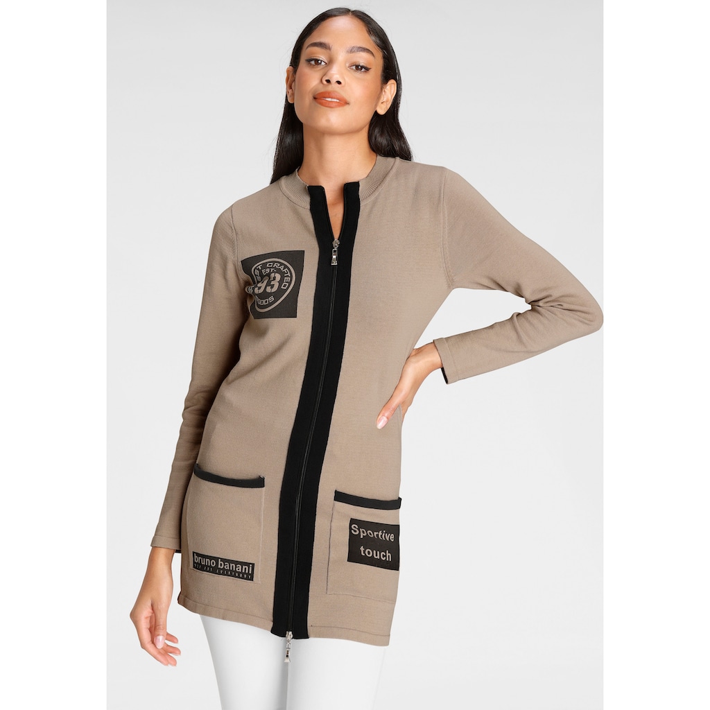 Bruno Banani Longstrickjacke Logodrucke NEUE KOLLEKTION