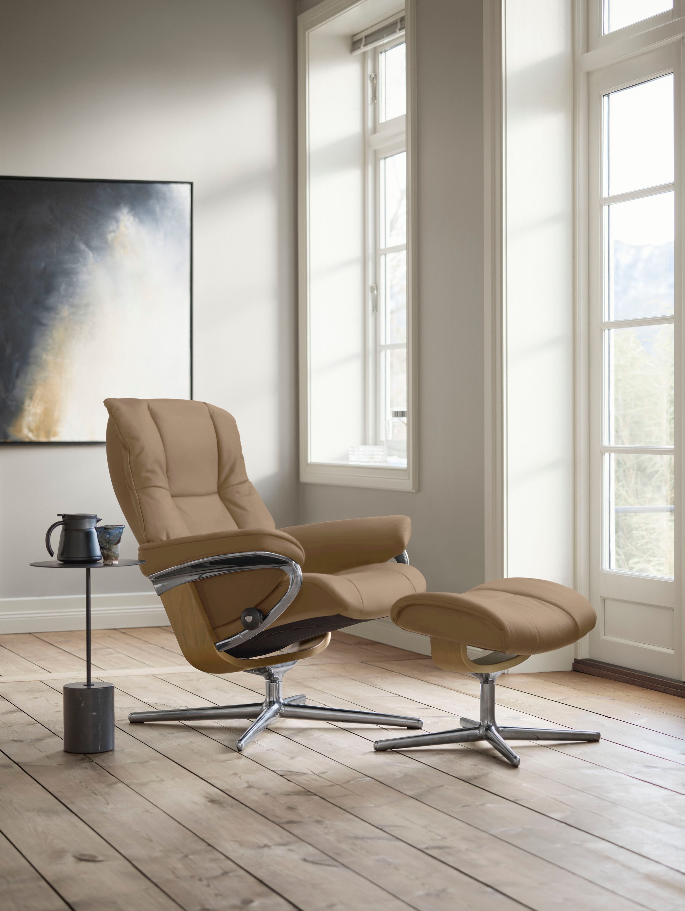 Stressless® Fußhocker »Mayfair«, mit Cross Base, Größe S, M & L, Holzakzent Eiche
