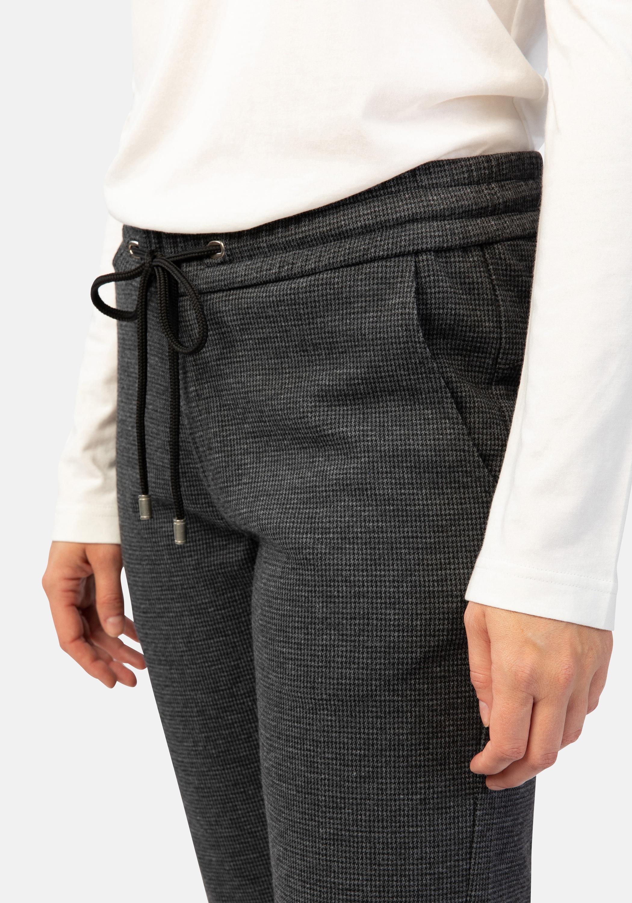 Thumbnail - STOOKER WOMEN Jogg Pants "Berlin Pepita Easy Fit Jeans" Tapered Fit Casual Stretch Mit Gummibund für Damen