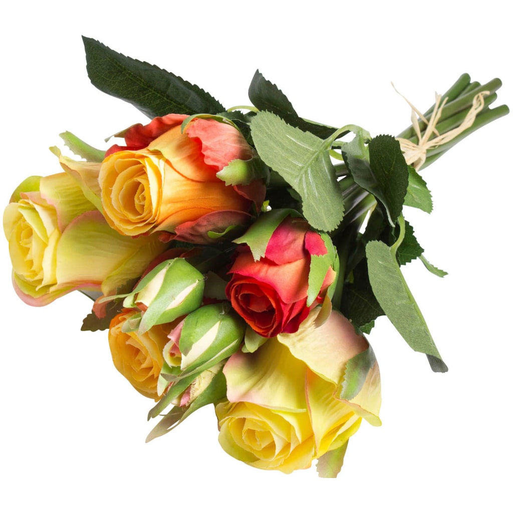 Botanic-Haus Kunstblume »Rosenstrauß mit 5 Rosen und 3 Knospen«