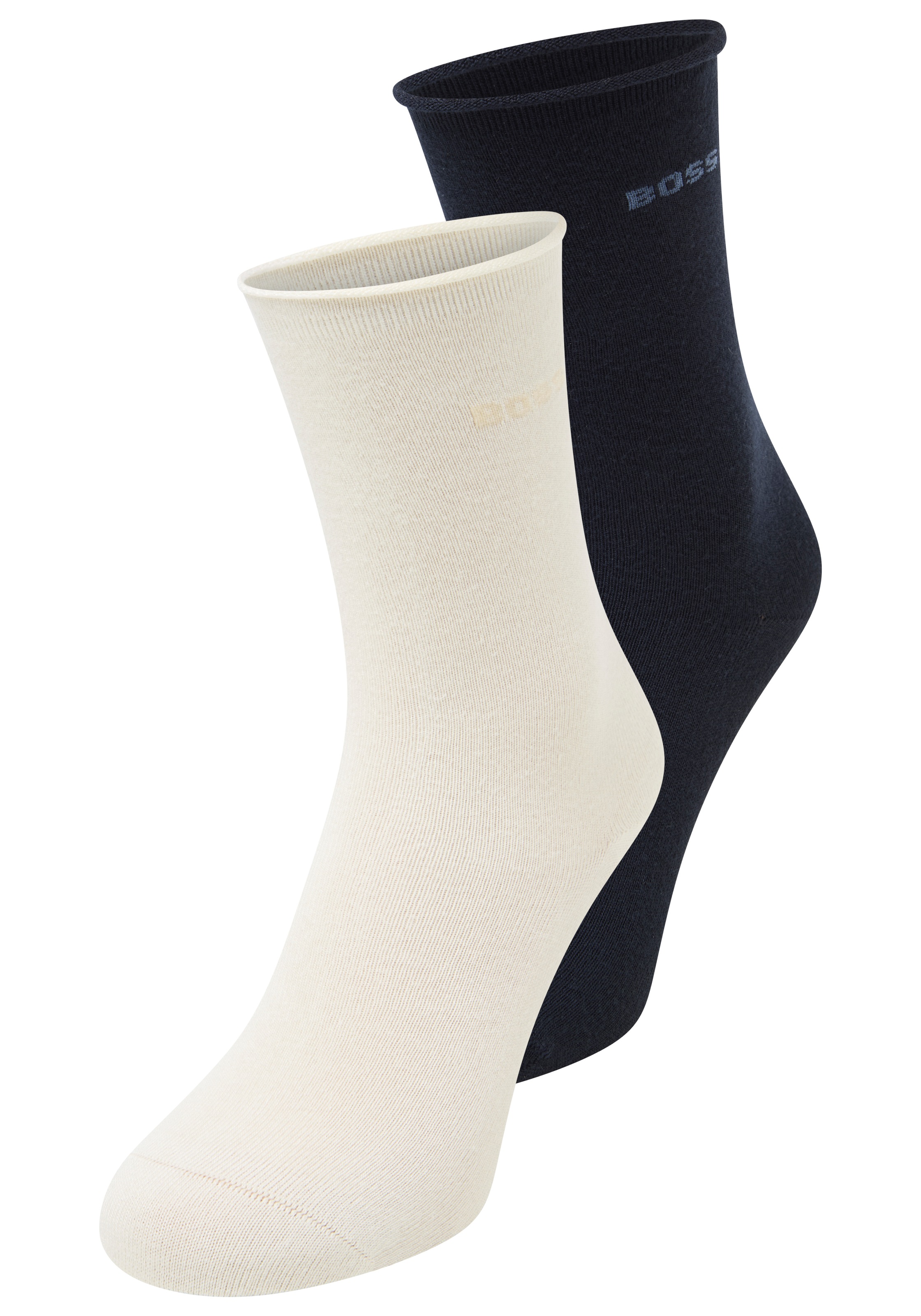 BOSS Socken 2 Paar tlg. mittelhoch, verstärkte Zehen- und Fersenpartie