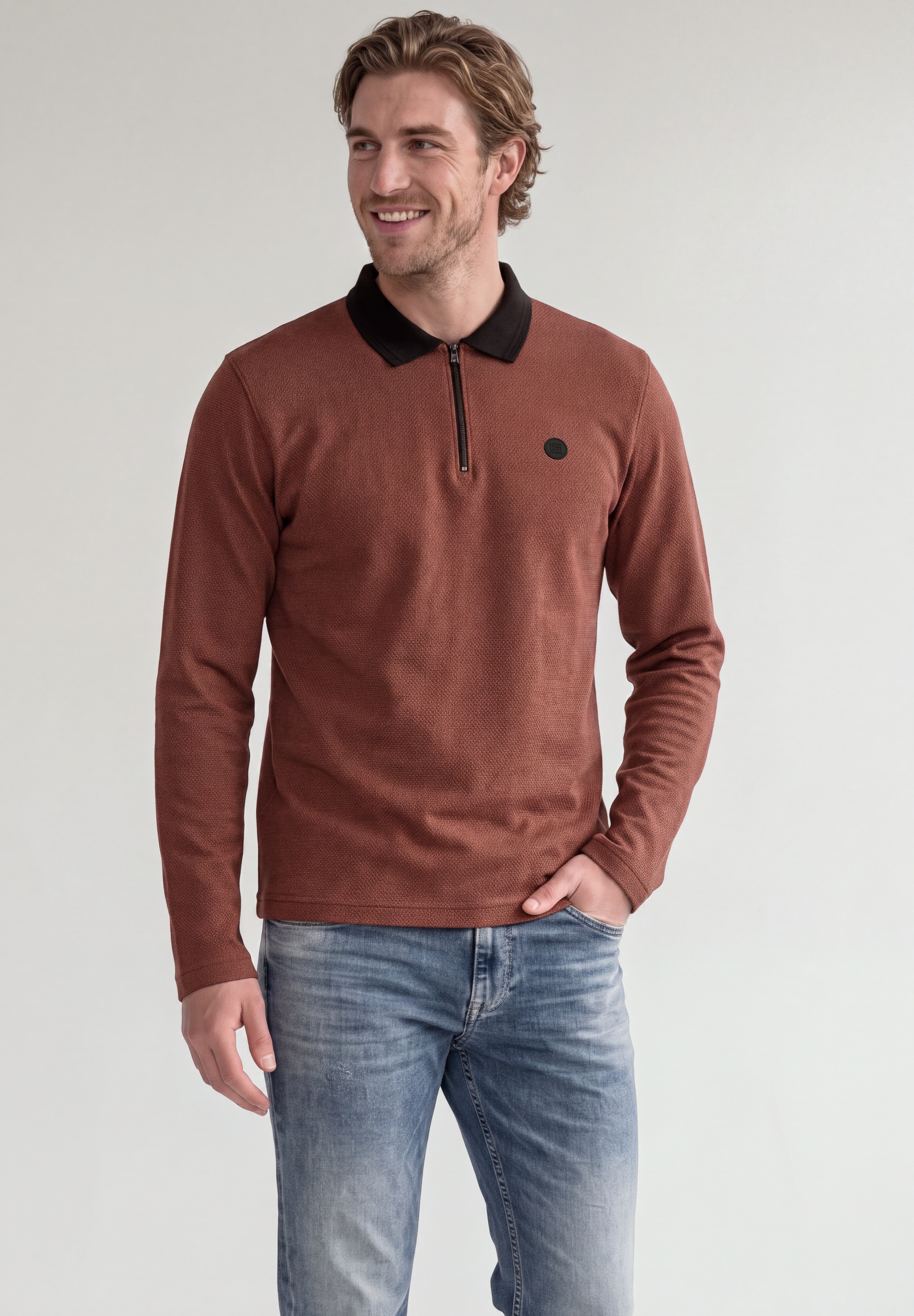 STREET ONE MEN Poloshirt aus reiner Baumwolle