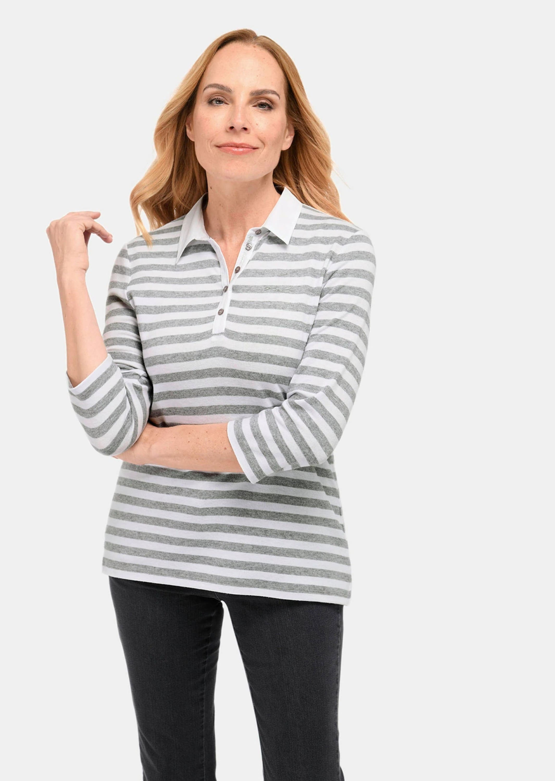 GOLDNER Poloshirt »Hochwertiges Langarmshirt mit Polokragen«
