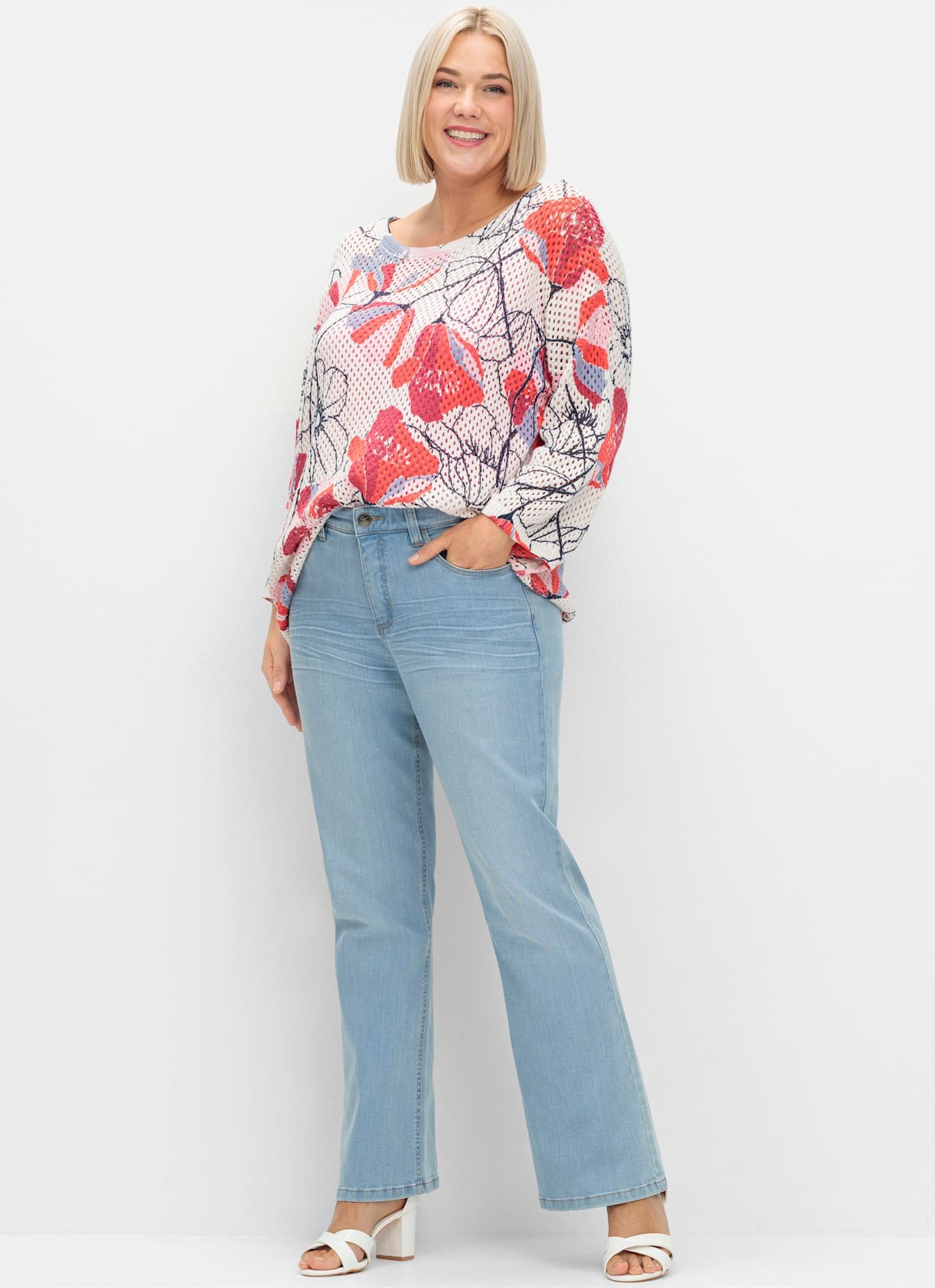 Sheego Bootcut-Jeans 1 Stk. tlg. günstig online kaufen