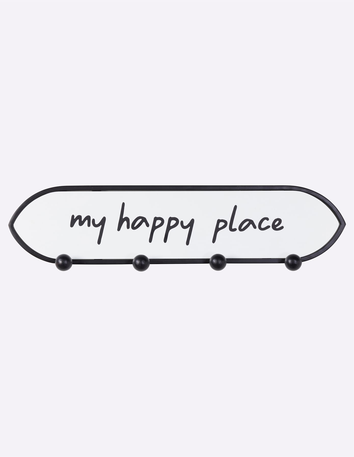 Hakenleiste, B:49cm H:12,5cm T:4cm, schwarz-weiß, MDF, Metall, Hakenleisten