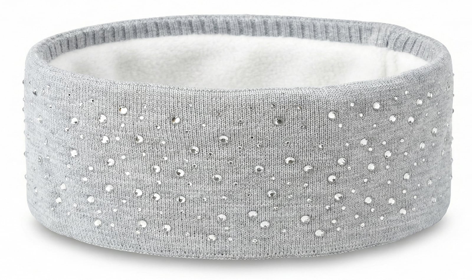 styleBREAKER Stirnband "Feinstrick Stirnband mit Strass" 1 Stk.