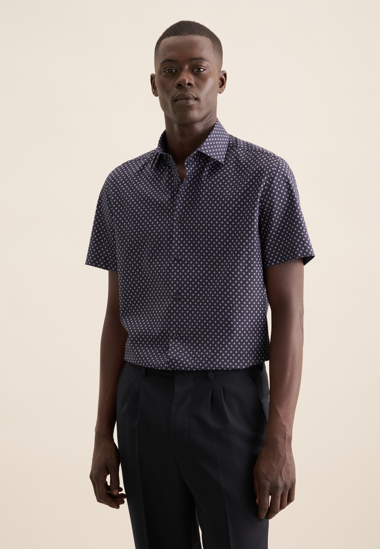 seidensticker Businesshemd "Shaped" Shaped 1/2 Kentkragen Druck günstig online kaufen