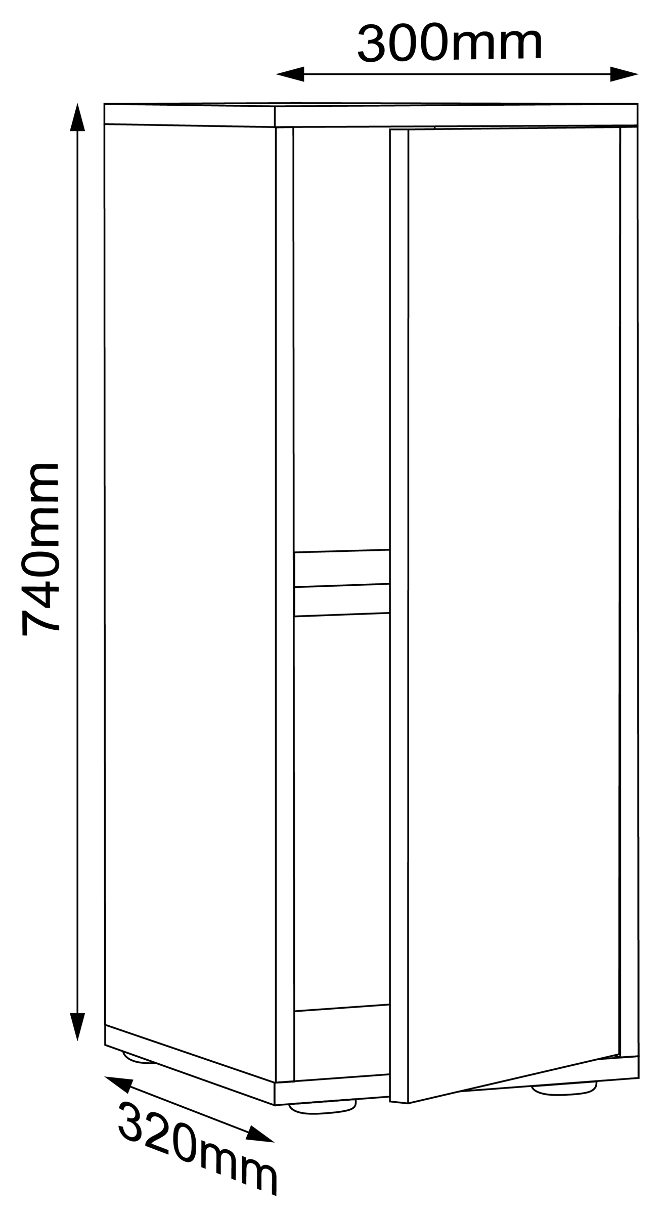 VCM Aktenschrank »Büroschrank Aktenschrank Sideboard Salia 2fach«
