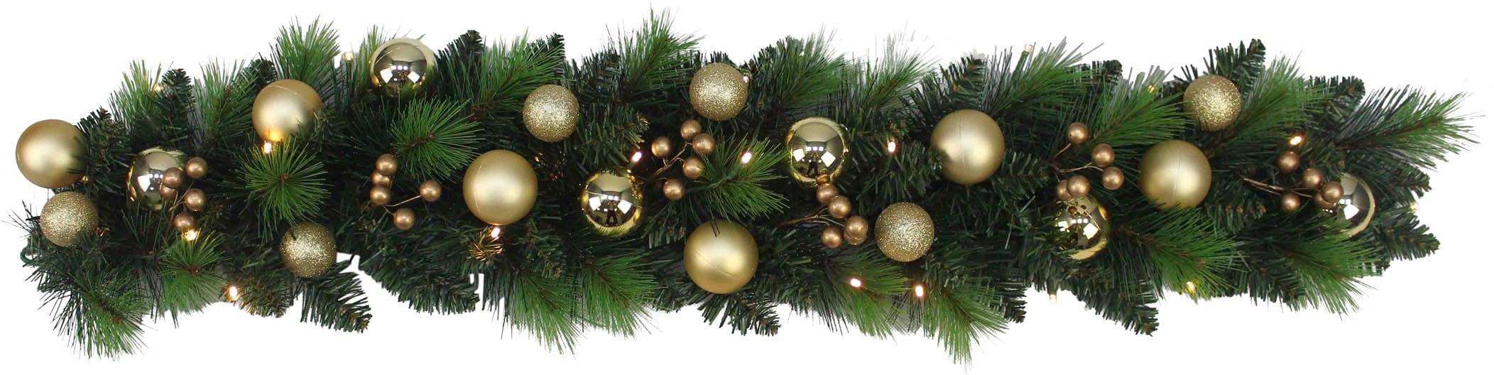 näve LED Dekoobjekt »Noel, Weihnachtsdeko«, Weihnachtsranke mit Kugeln und  Beeren, Länge ca. 100 cm, inkl. Timer bestellen | BAUR