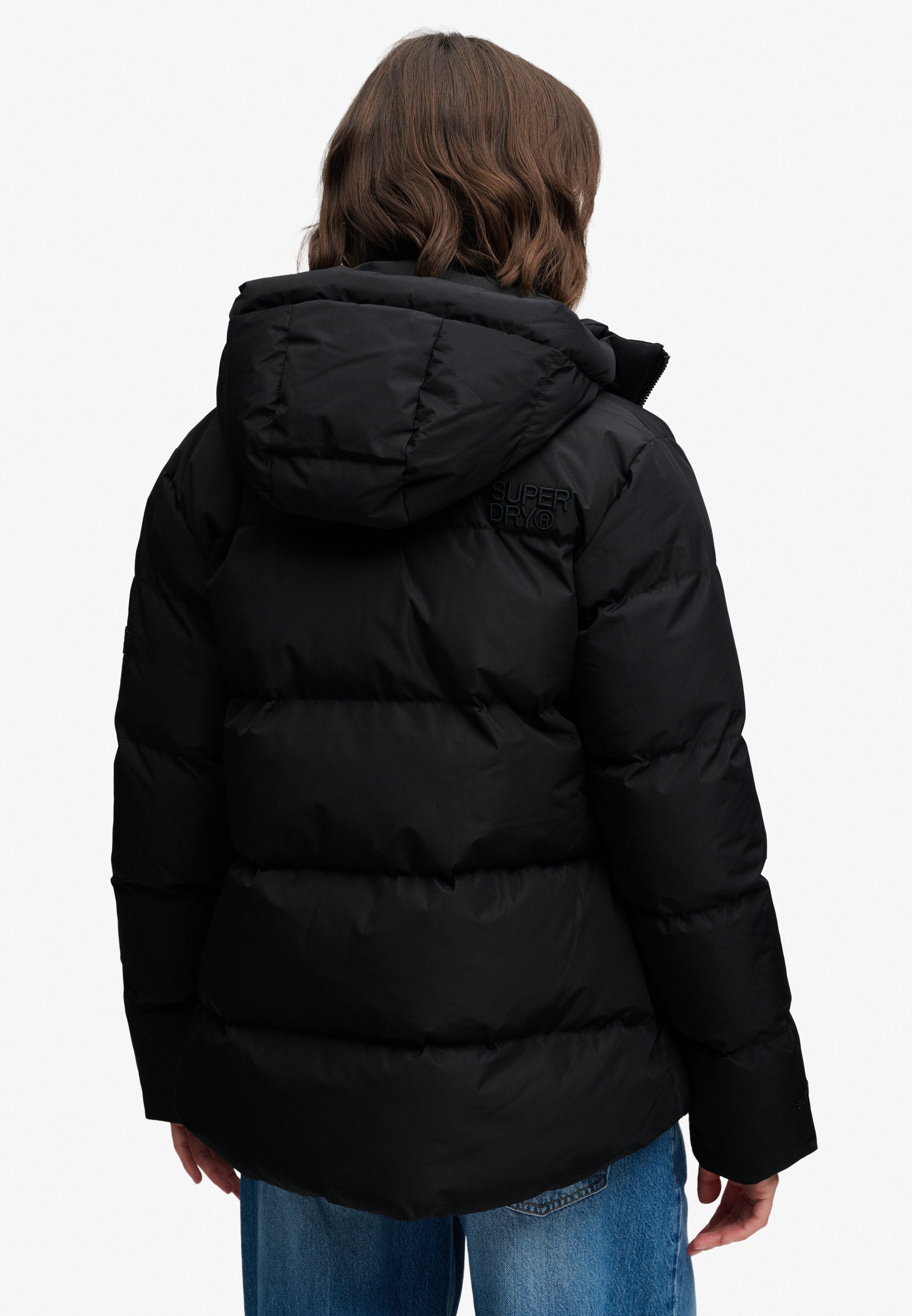 Superdry Steppjacke »HOODED 5 BAFFLE SPORTS PUFFER« mit Kapuze Kunstfaser, relaxed fit