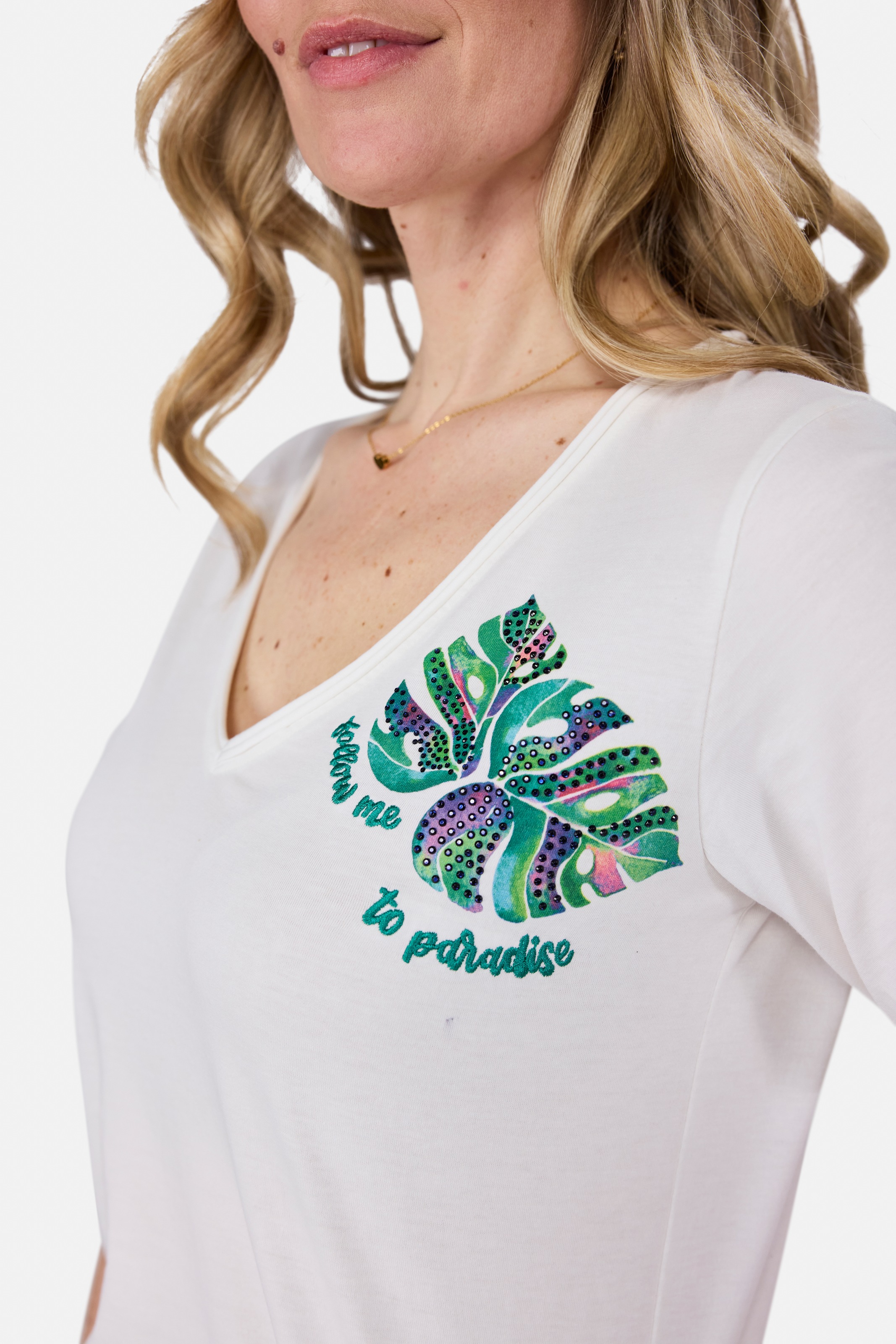 Lieblingsstück T-Shirt "CalinaL", mit Print und Glitzernieten günstig online kaufen