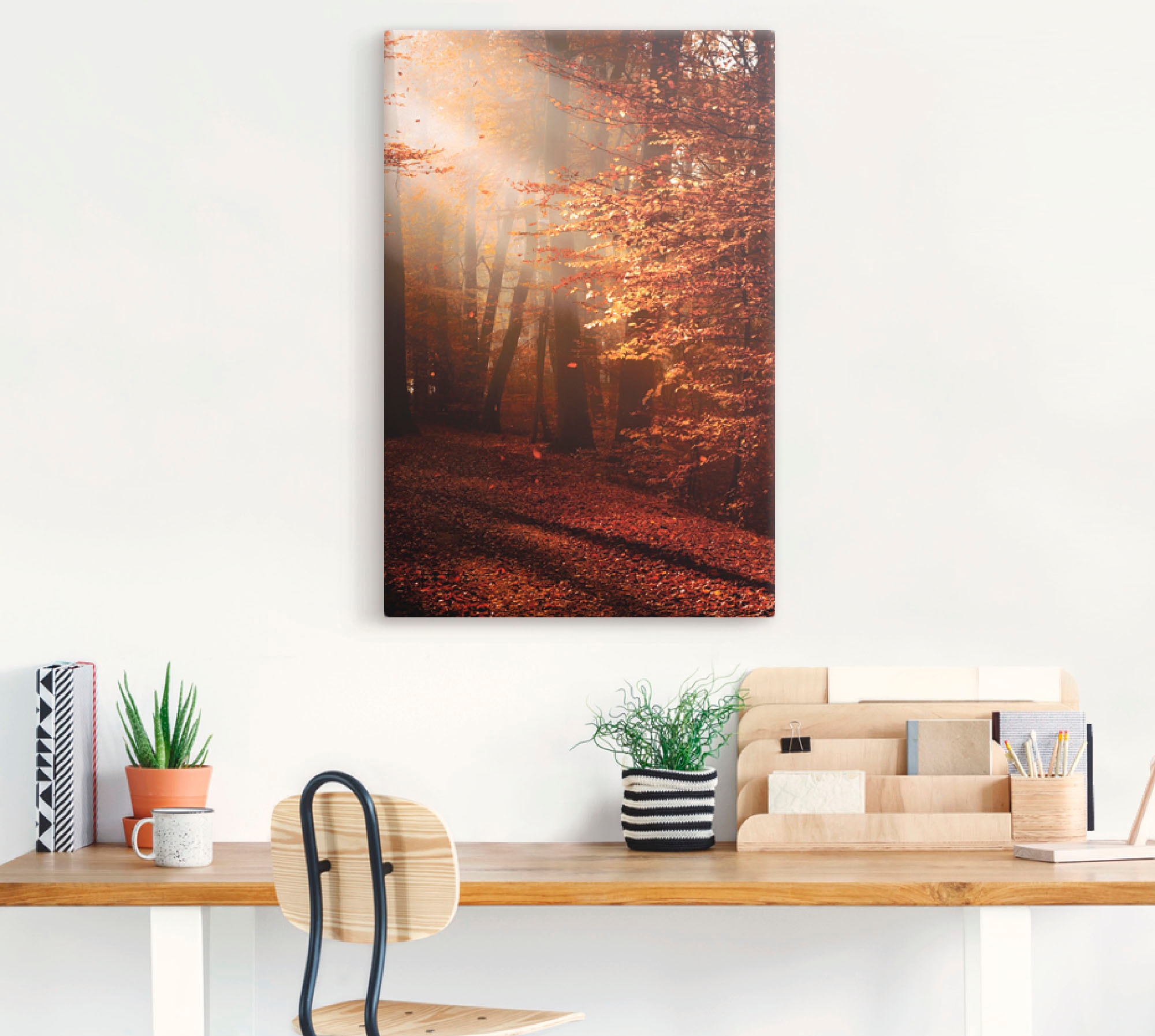 Artland Wandbild »Sonnenaufgang im Herbst«, Wald, (1 St.), als Leinwandbild, Poster in verschied. Größen