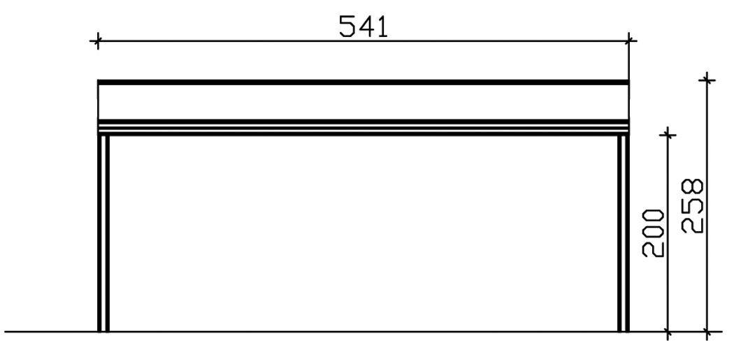 Skanholz Terrassendach »Modena«, 541 cm Breite, verschiedene Tiefe