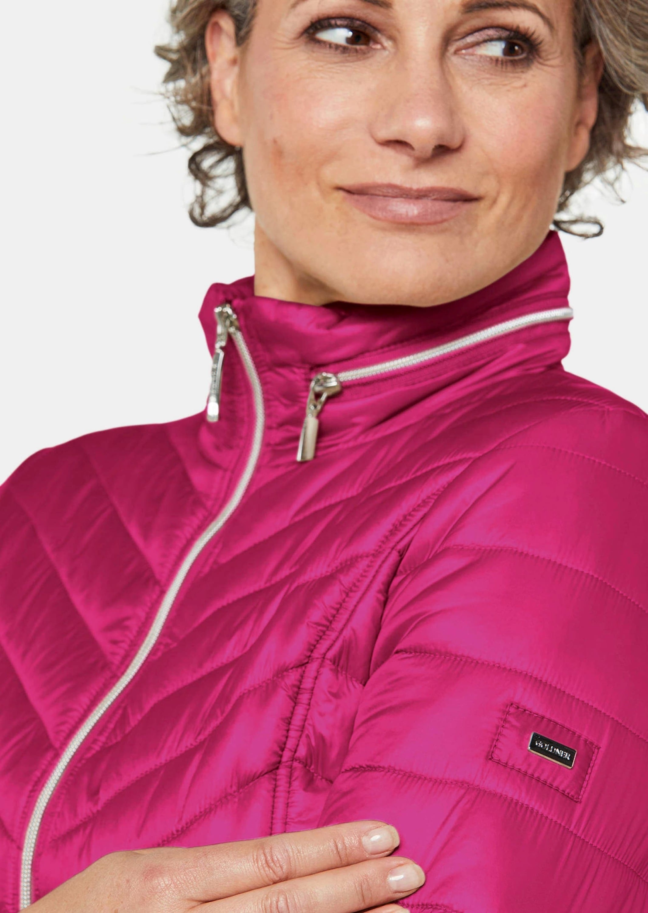 GOLDNER Kurzjacke »Longsteppjacke Figurschmeichelnde, leichte Longsteppjacke«