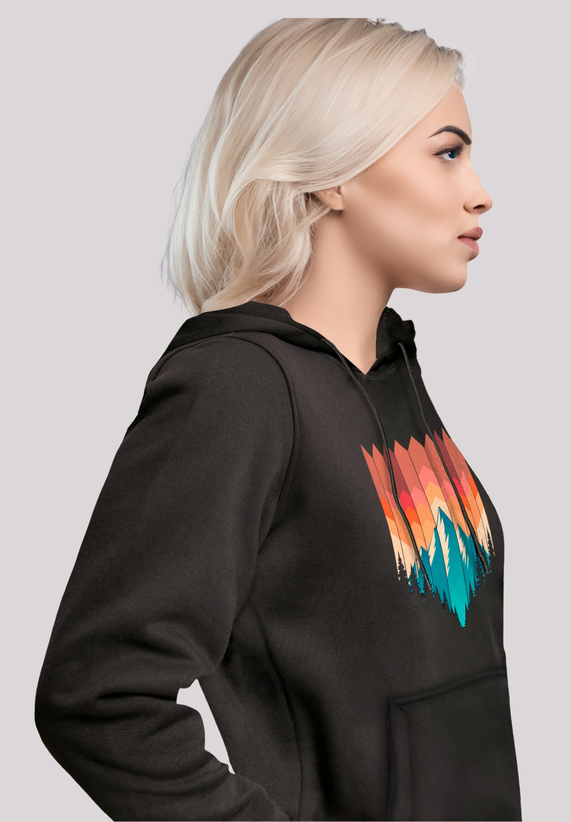 F4NT4STIC Kapuzenpullover »Berg Sonnenuntergang Geometrisch«, Premium Qualität